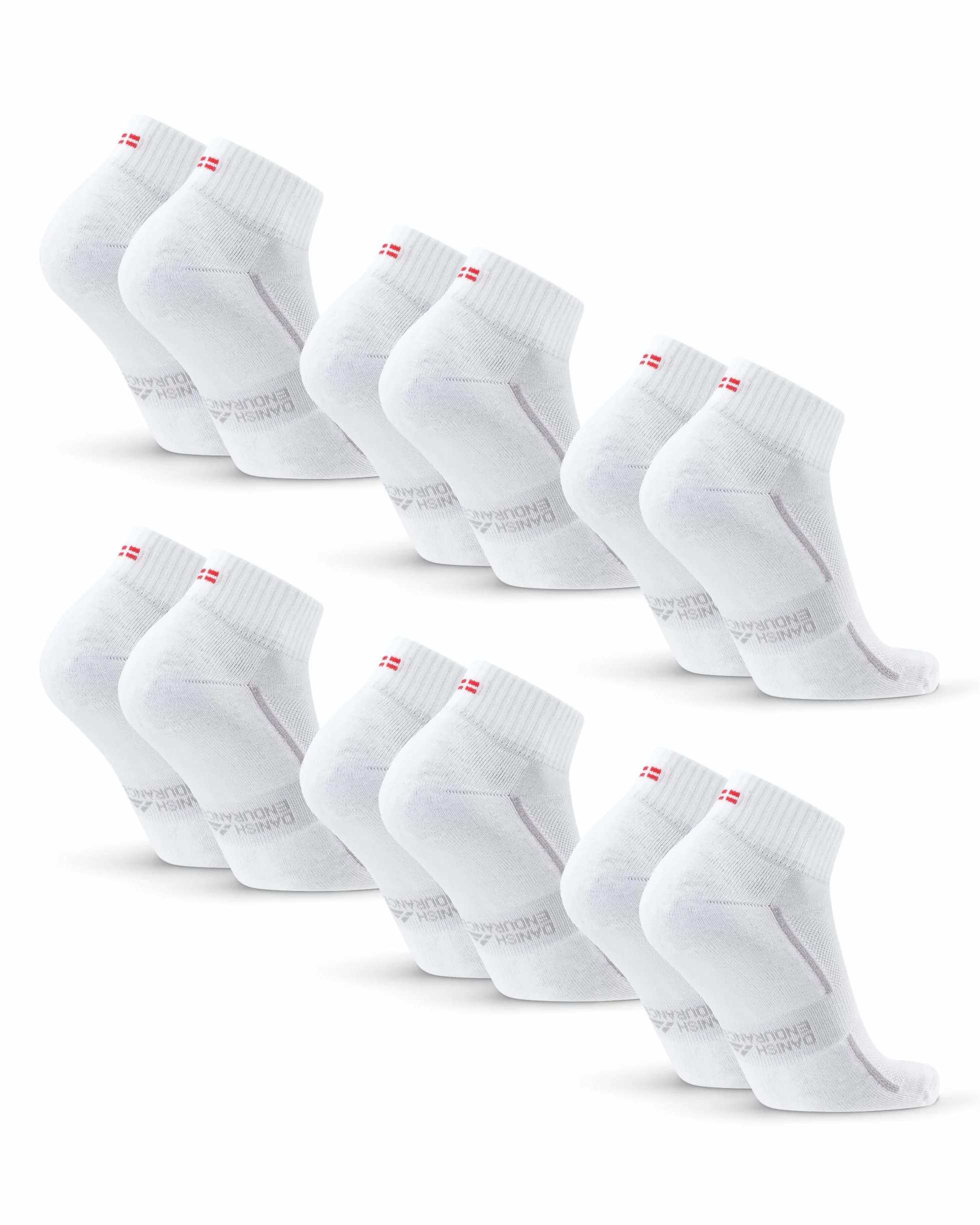 DANISH ENDURANCE Chaussettes de Sport en Coton Bio, Chaussettes Athlétiques Anti-Ampoules et Respirantes, pour le Quotidien & la Salle, pour Hommes & Femmes, Unisexes, Lot de 3 ou 6