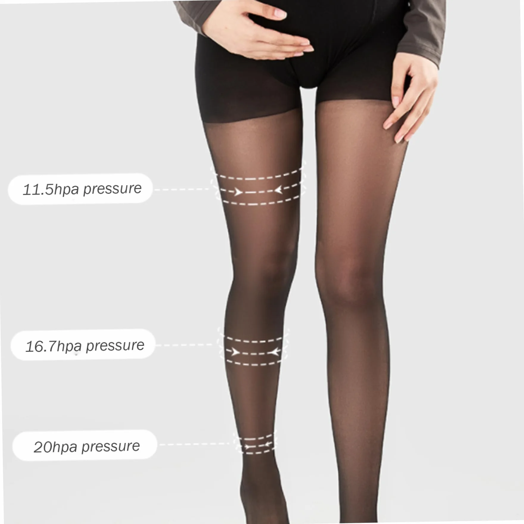 Des collants de maternité sur le ventre, les collants de maternité soutiennent le ventre adaptable mince collants de maternité ergonomique avec une grande taille de sandale d'orteil de maternité, moy
