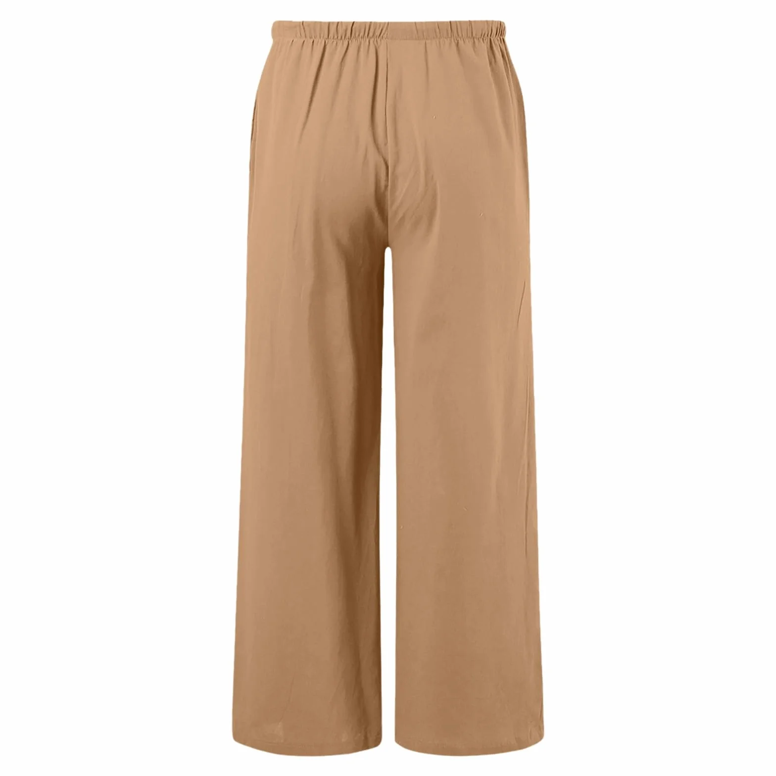 Pantalons Fille Coton Et Lin De Survêtement Doux Léger à Jambe Large Taille Haute Extensible pour Enfants Uni Droit Décontracté Pantalon De Sport avec Poches Confortable Fluide Et Respirant Pants