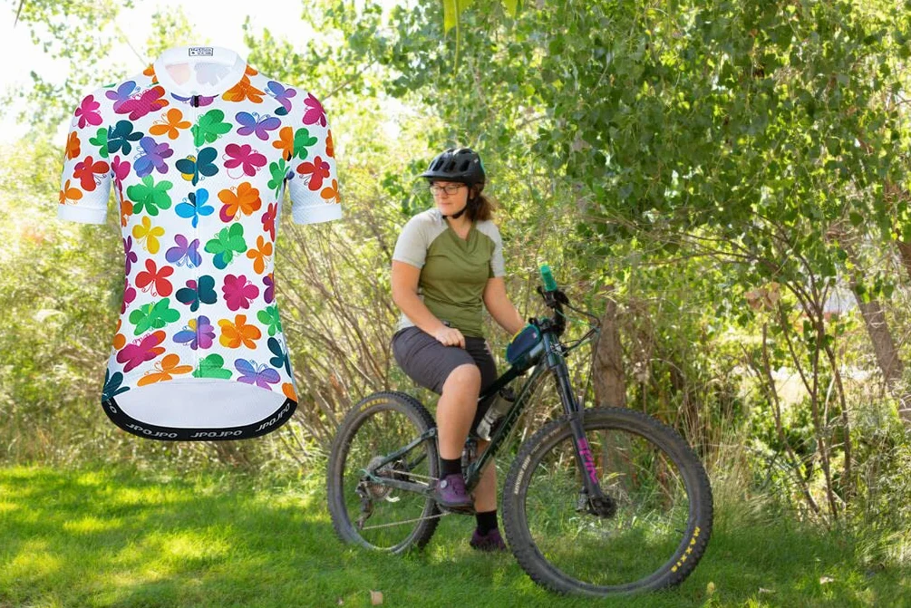 Maillot de vélo de montagne à manches courtes pour femme