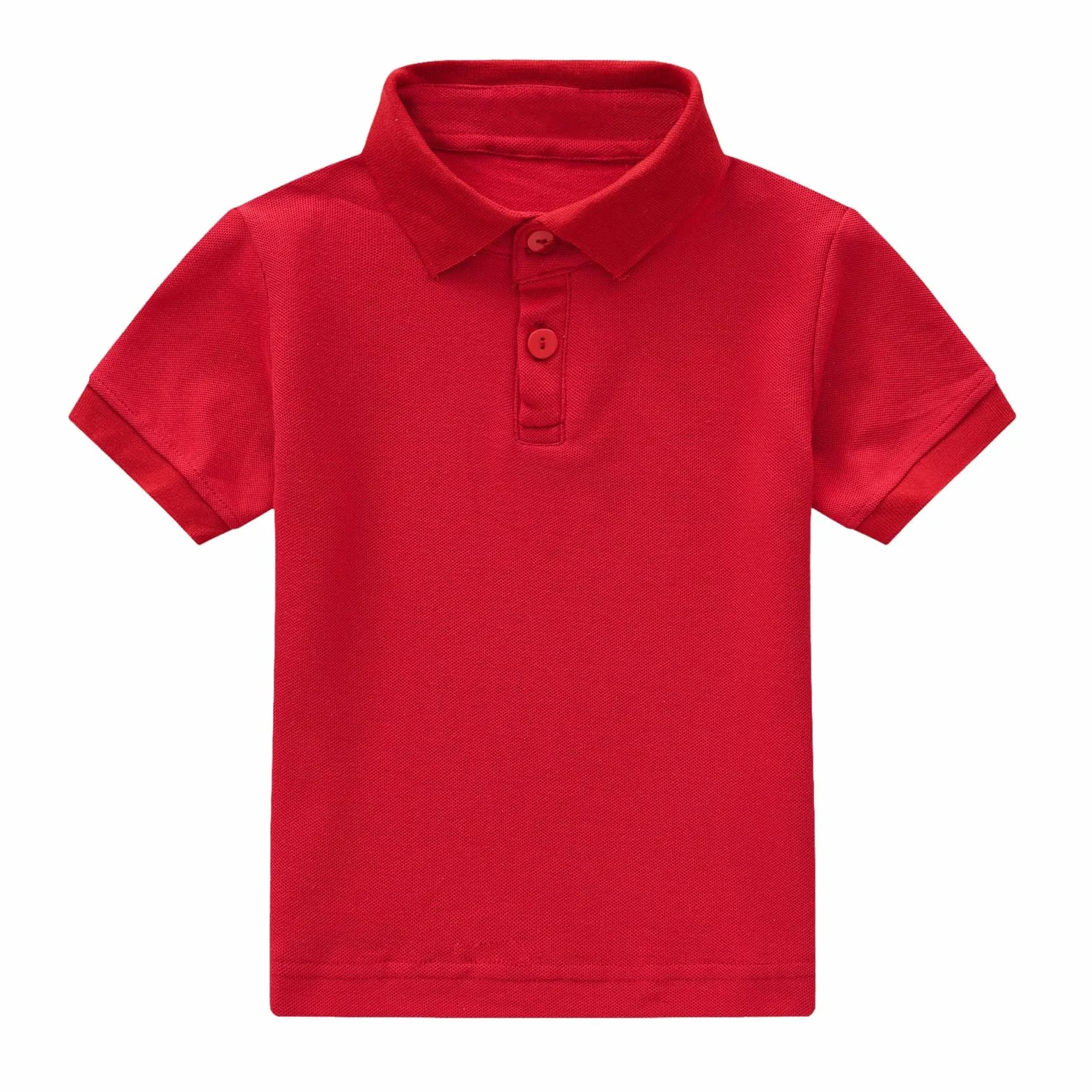Polo enfant garçon fille - Couleur unie - Mode uniforme scolaire - 1 à 6 ans