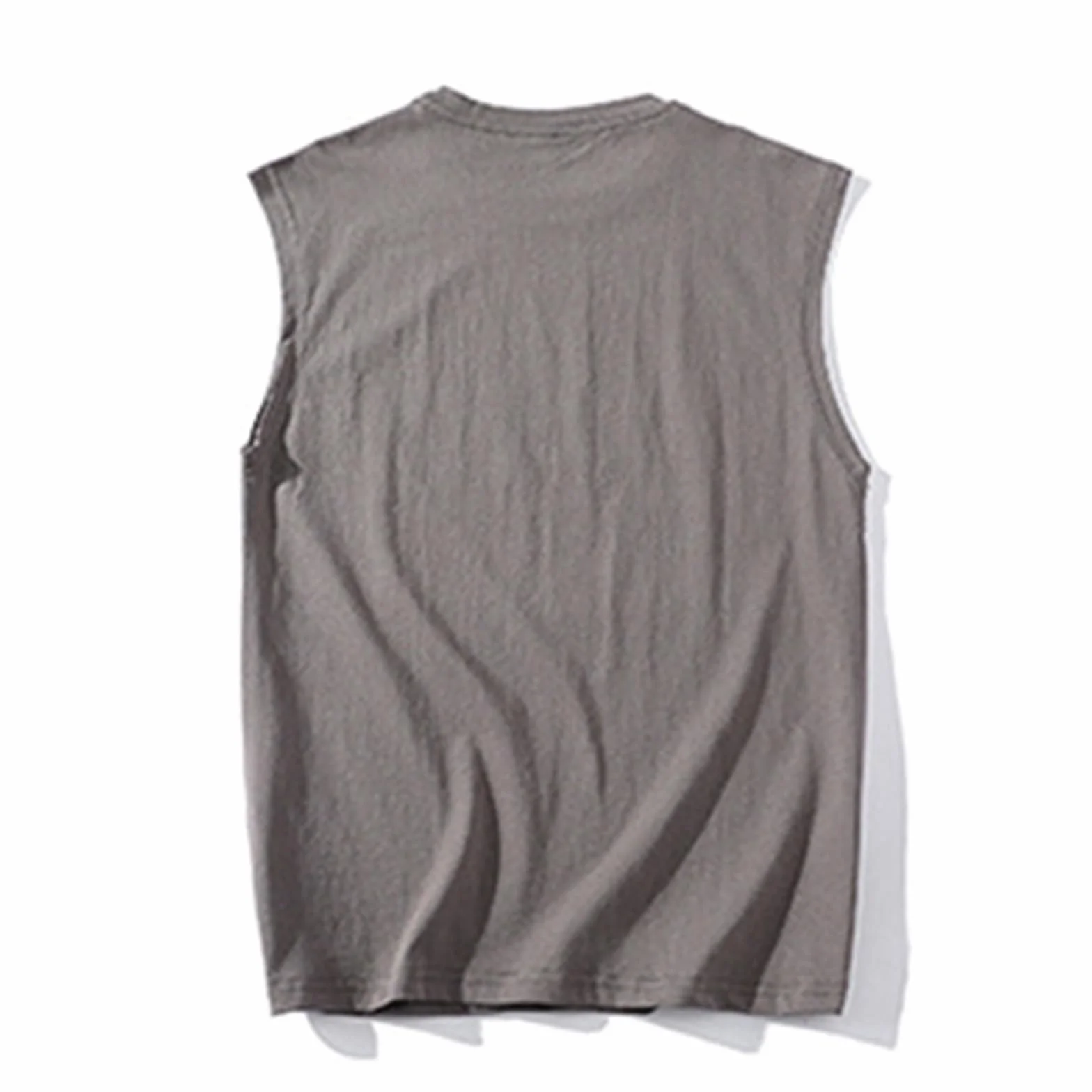 Debardeur Homme Coton Débardeurs Tee Shirt sans Manche Maillot de Corps Habit Couleur Unie Hauts Fitness Vêtements Anti Transpirant Vêtement Musculation Haut