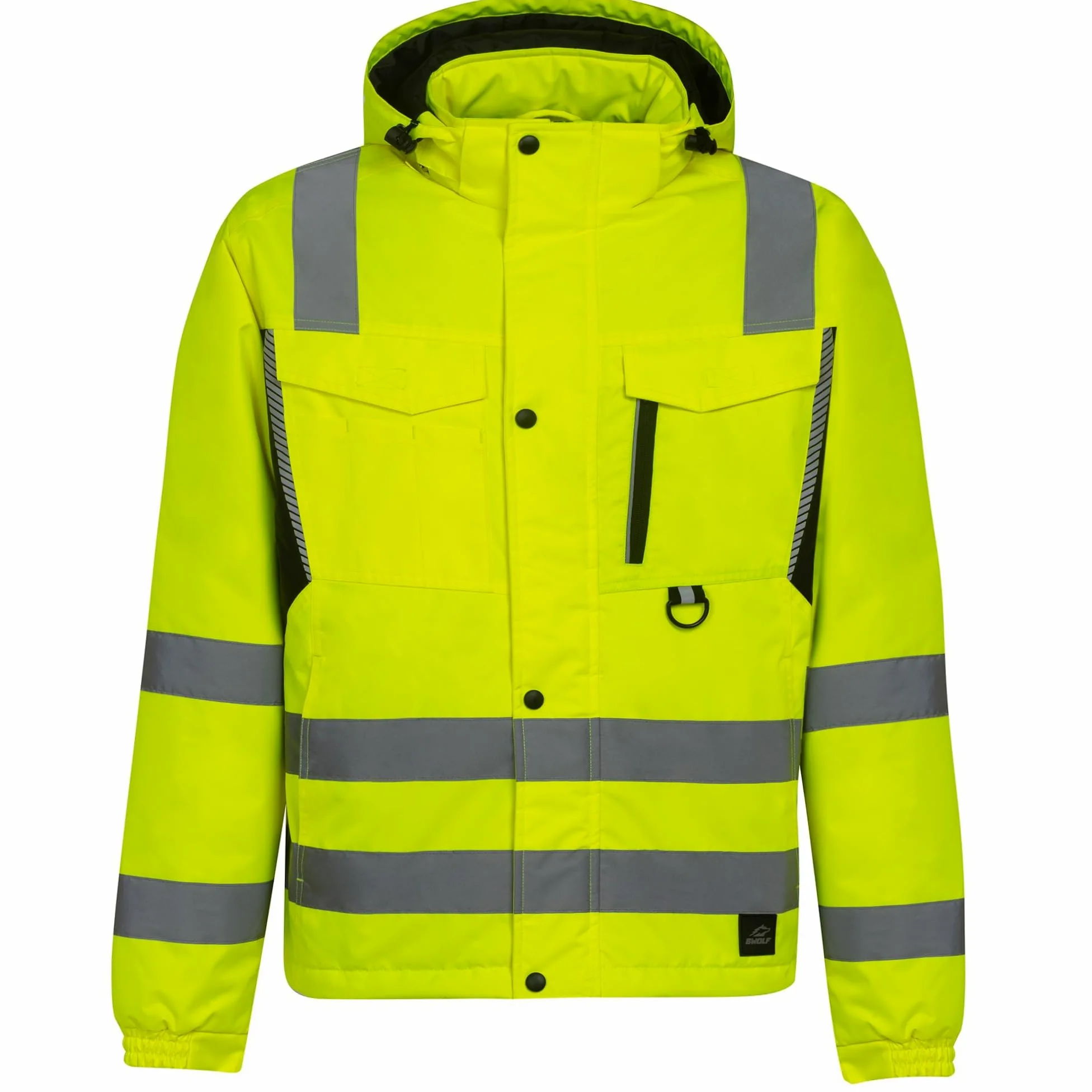BWOLF Drift Ice – Veste de Travail d’Hiver pour Homme | Imperméable & Chaude | Bandes Réfléchissantes