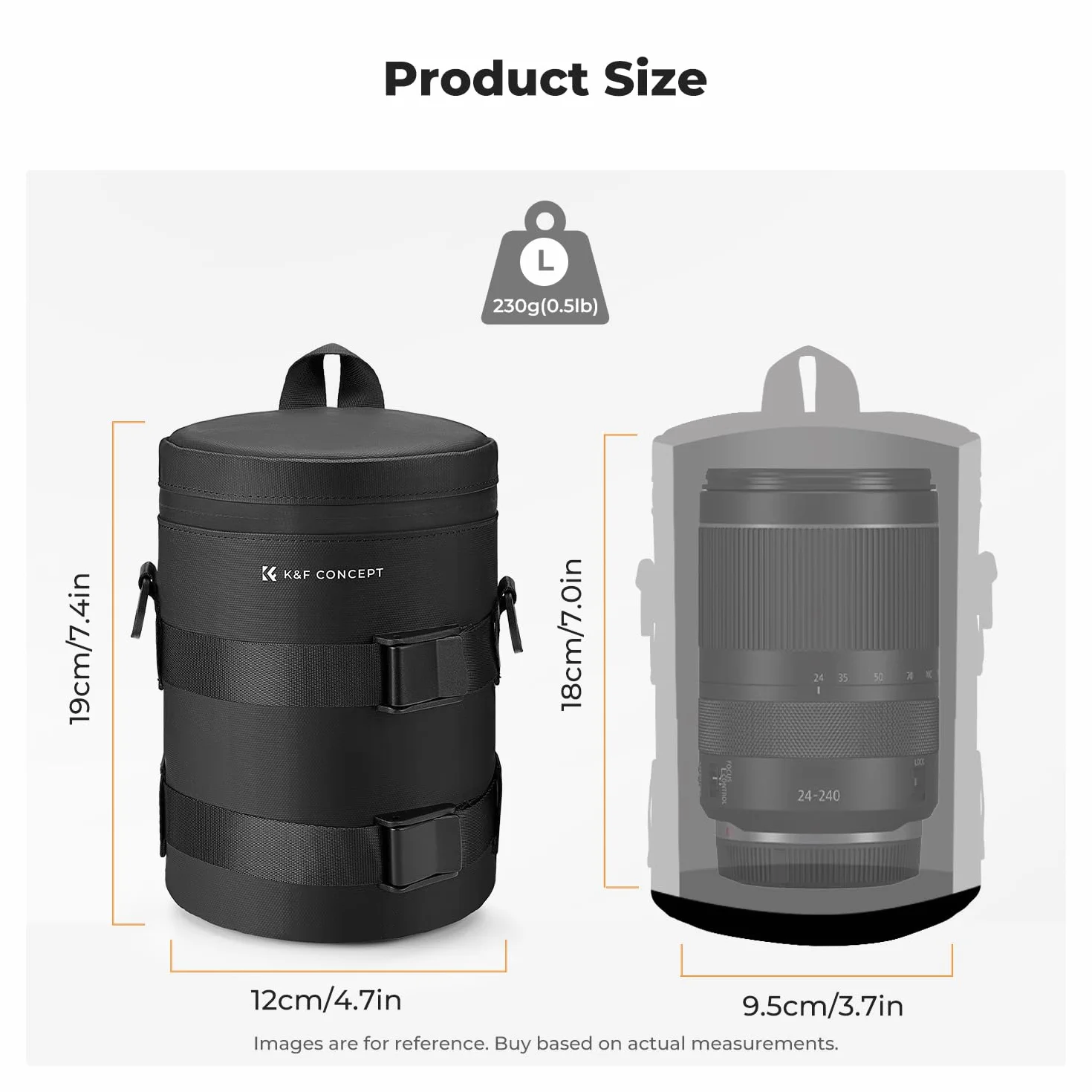 K&F Concept Housse Objectif Sacoche Protection Imperméable pour Appareil Photo DSLR
