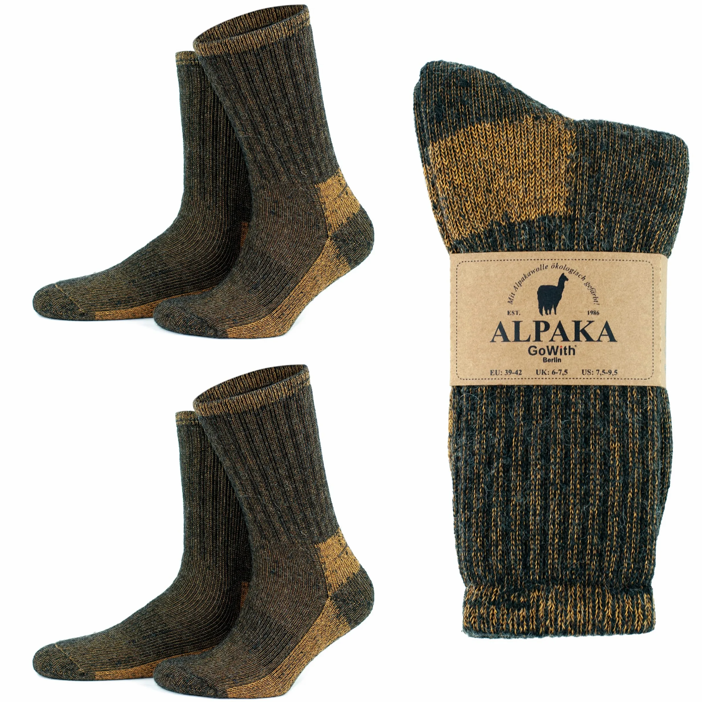 GoWith Chaussettes en Laine (Lot de 2) Mixte