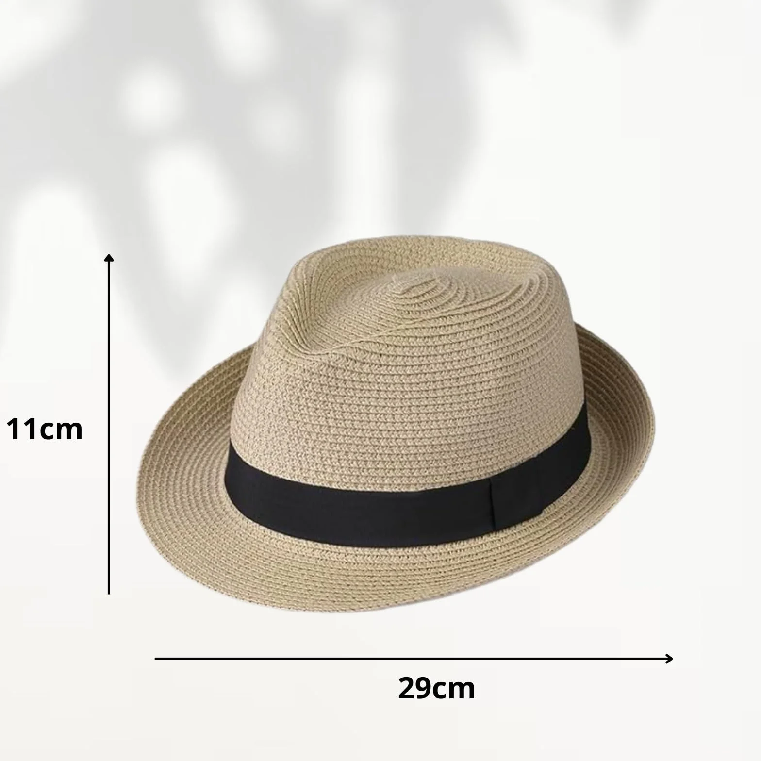 Carnavalife Chapeau Panama Unisexe Paille Bord Court UPF 50+ Fedora