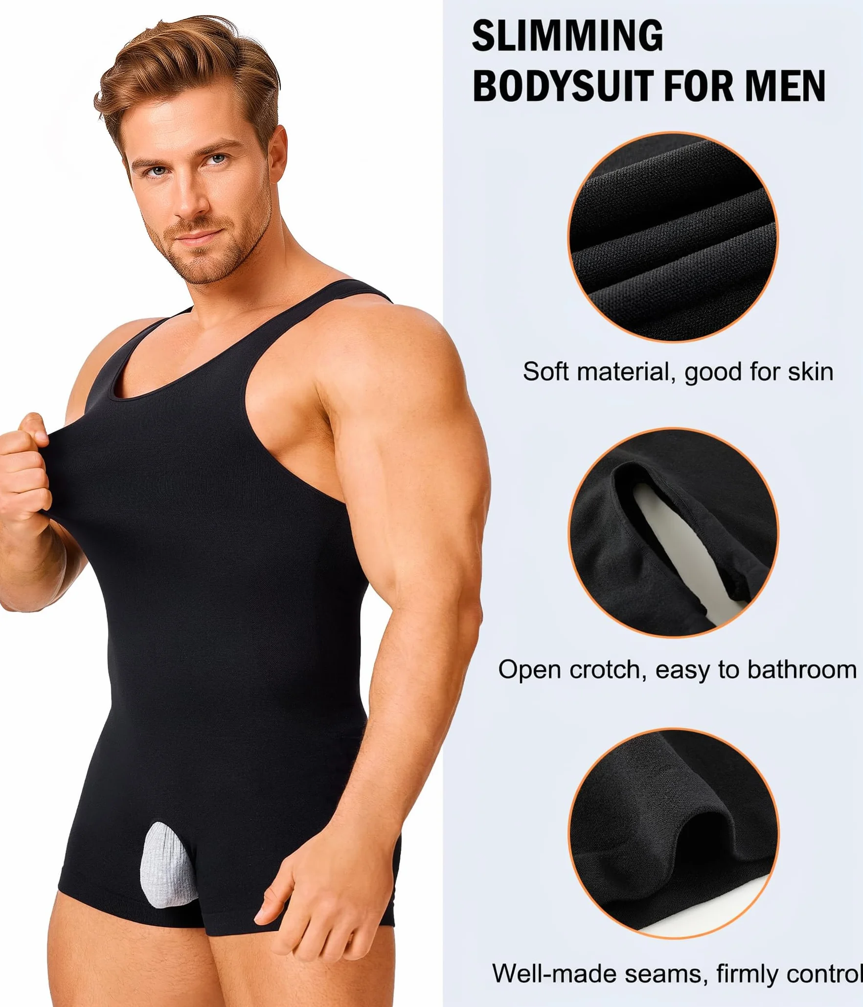 KUMAYES Débardeur Compression Homme Gaine Ventre Plat Homme Maillots de Corps Debardeur Gainant Minceur sous-vêtements sans Couture Body Shaper