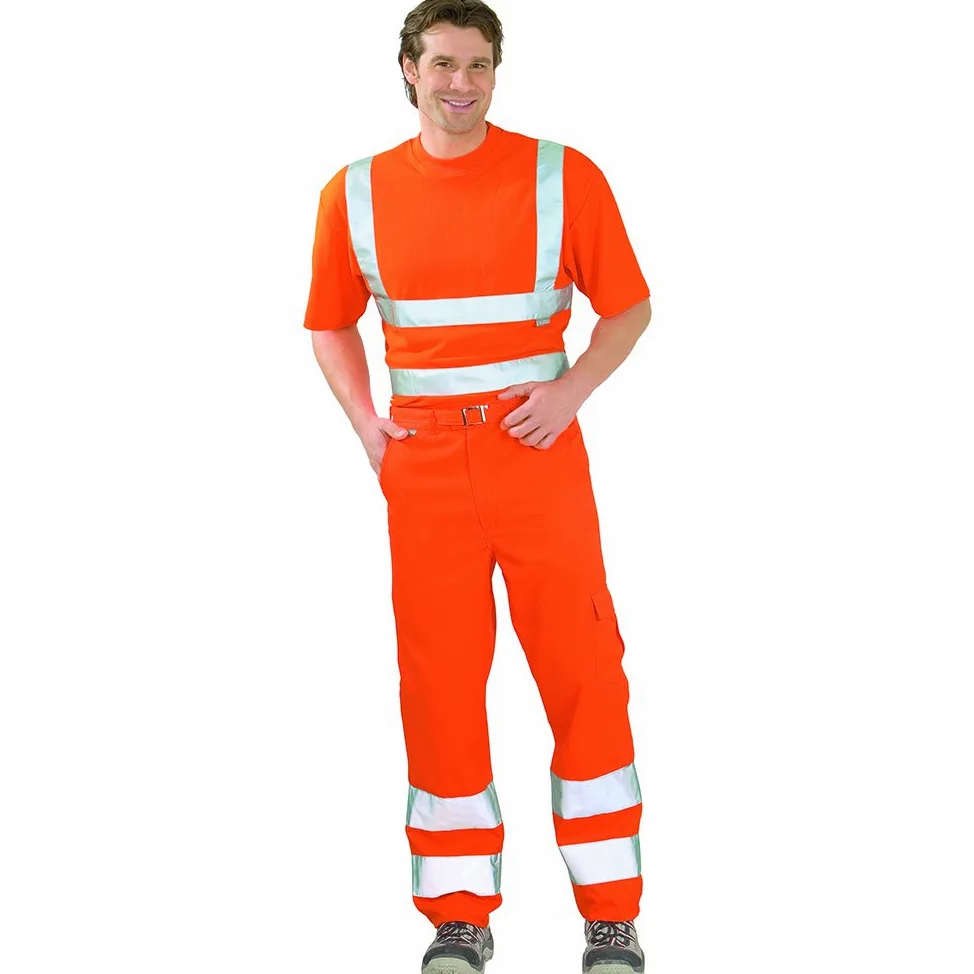 Planam Pantalon Haute visibilité 2011 pour Homme Taille 54, Orange (1 pièce)