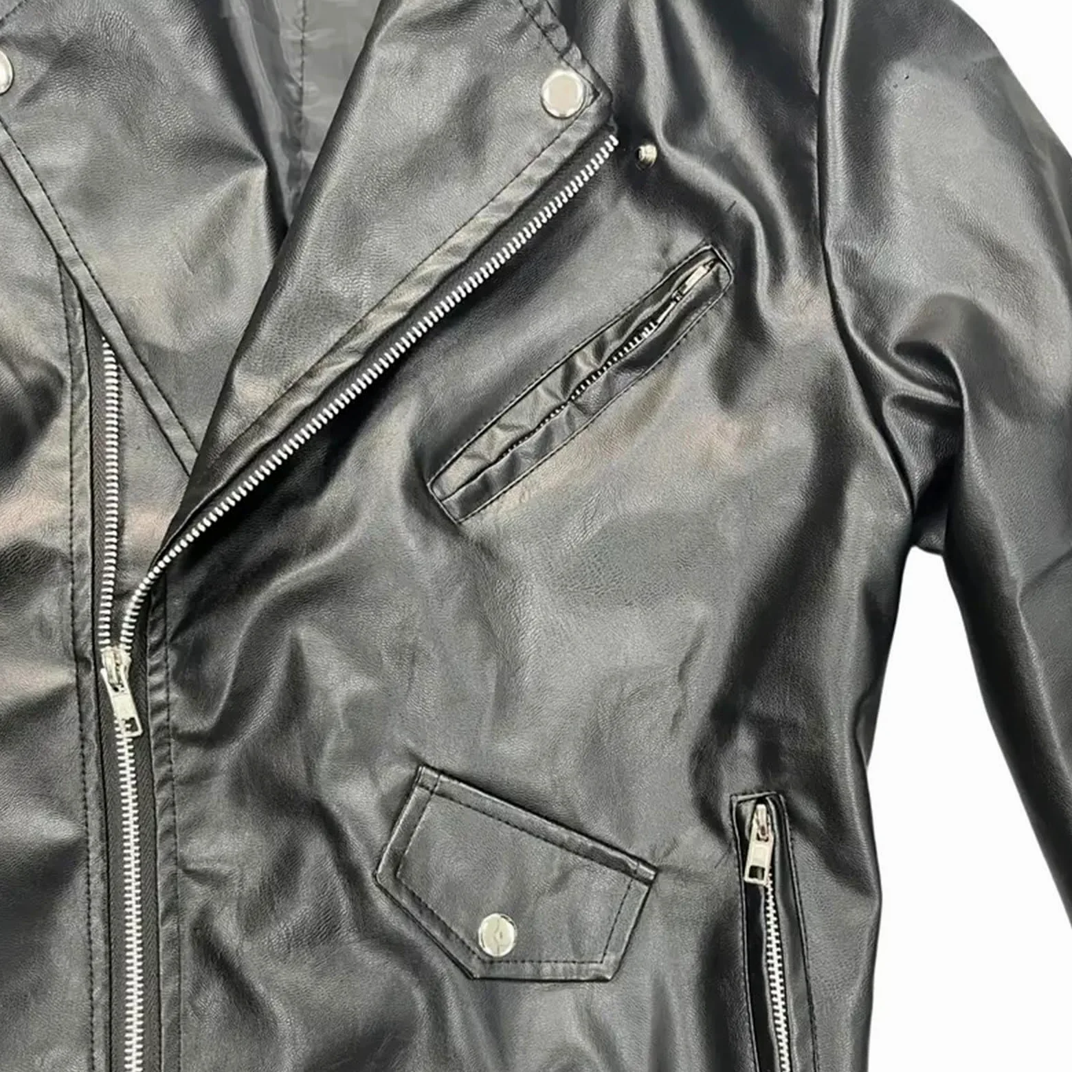 UHouse Blouson Moto Homme Saharienne Cuir Surchemise Legere Jacket de Travail Vestes Casaul Vêtements Vintage Bomber Leger Automne Hiver Pour Hommes