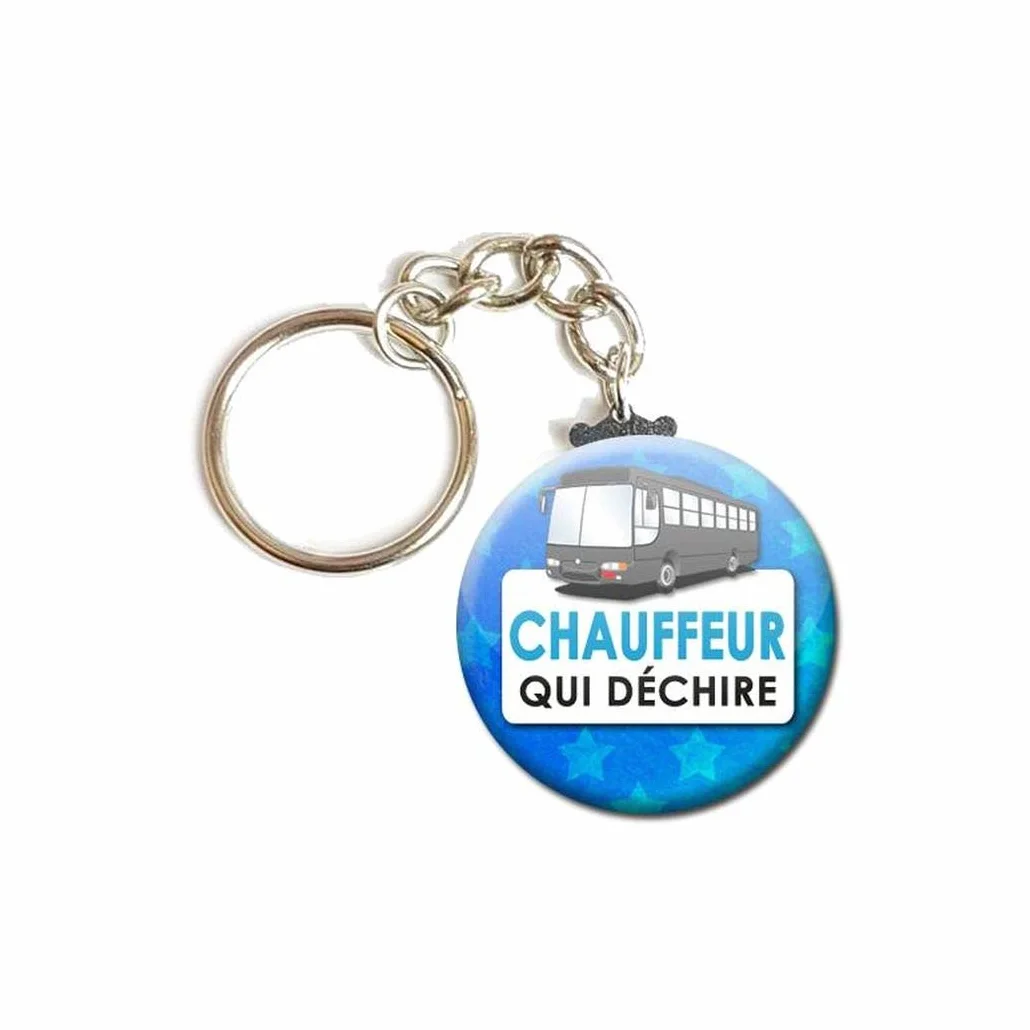 Porte Clés Chaînette 3,8 centimètre Chauffeur qui déchire Idée Cadeau Accessoire Anniversaire Noël Remerciement Fête Métier Profession