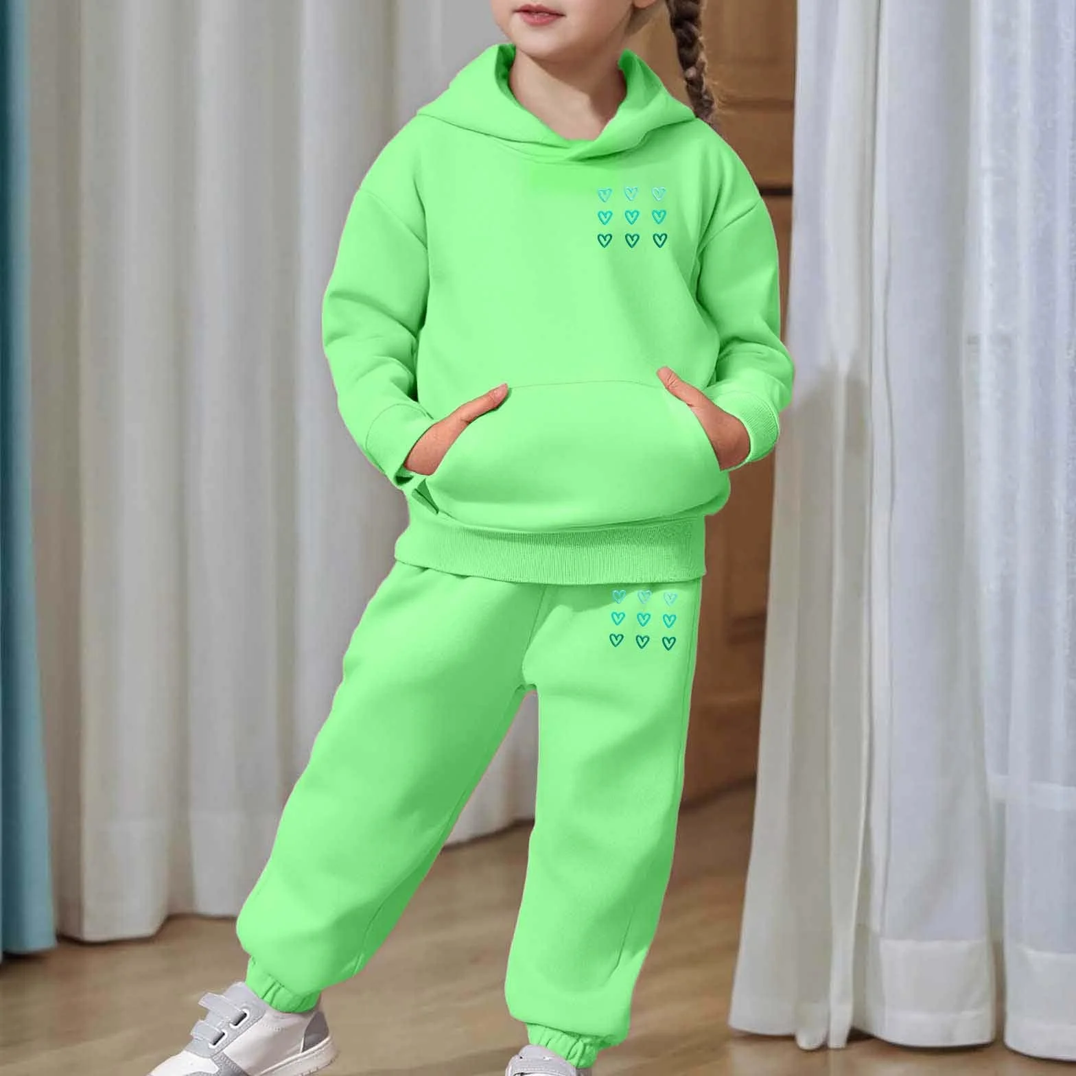 Survêtement enfant manches longues pull capuche pantalon ensemble sport ado école
