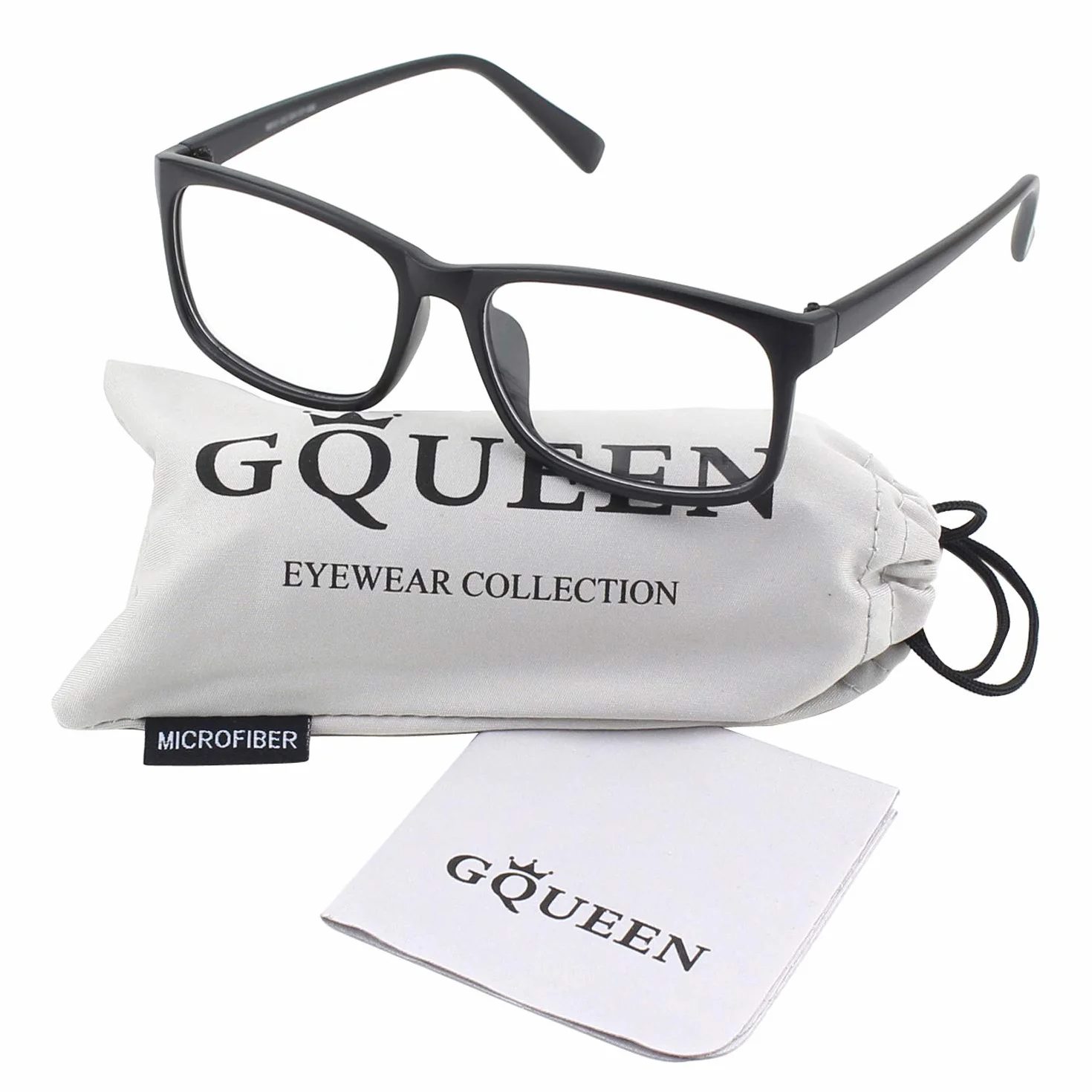 GQUEEN Montures de Lunettes Homme Femme Classique Transparente Rectangulaire Vintage Cadre Fausse Lunettes UV400
