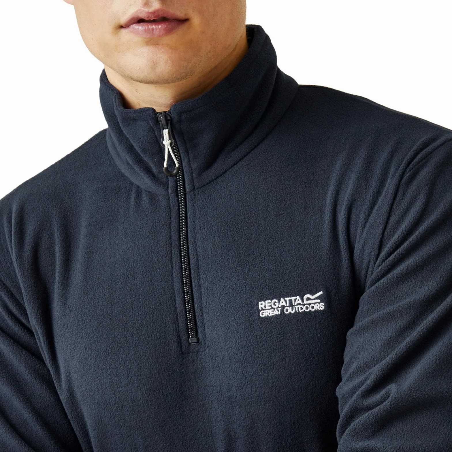 Regatta Thompson Homme Veste en Polaire col Montant 1/4 Zip Randonnée Chaud - Bleu Marine - M