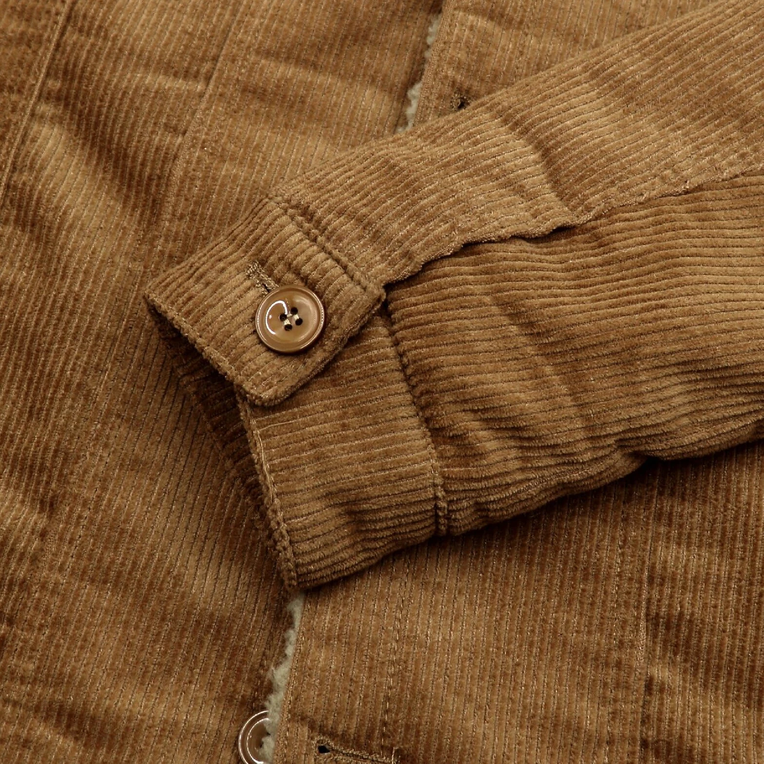 Veste Cargo en Polaire pour Homme Manteau de Camionneur Chaude Doublée en Sherpa Manteau d'hiver Boutonné Chaude Avec Revers