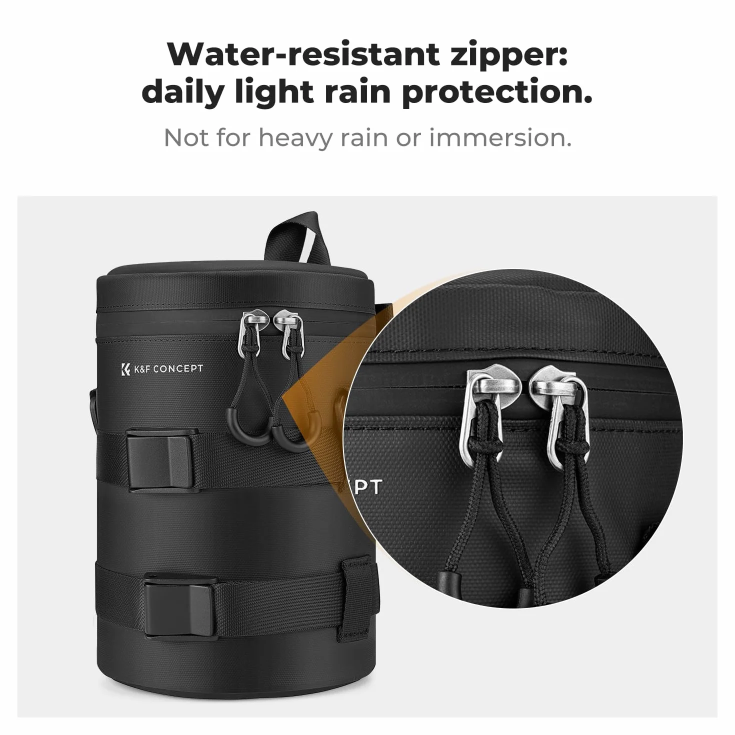 K&F Concept Housse Objectif Sacoche Protection Imperméable pour Appareil Photo DSLR