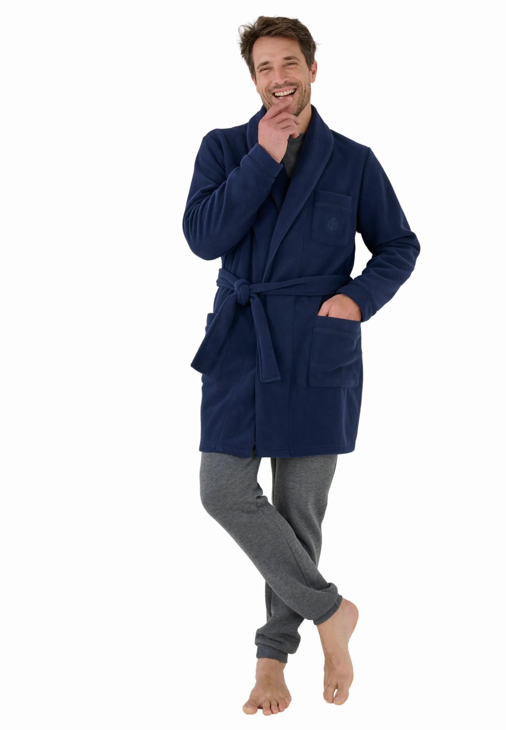 Damart Robe de Chambre Thermolactyl en Maille Polaire Robe De Chambre Homme