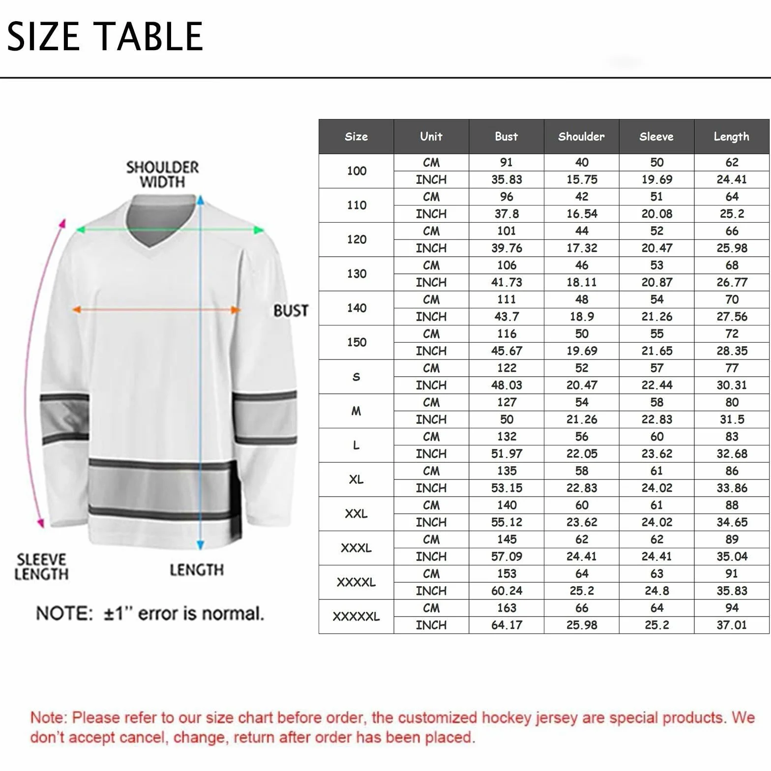 Maillot de hockey personnalisé homme garçon logo numéro nom manches longues fan équipe adulte enfant jeune