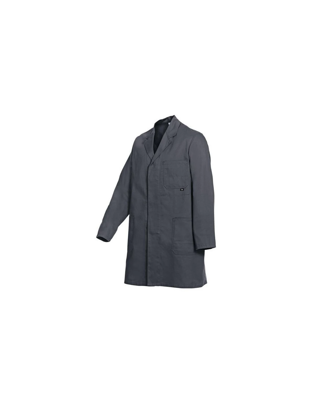 BP Workwear Basic 1310-150-53 Manteau de travail avec boutonnière dissimulée en pur coton Coupe classique Gris foncé Taille 52/54