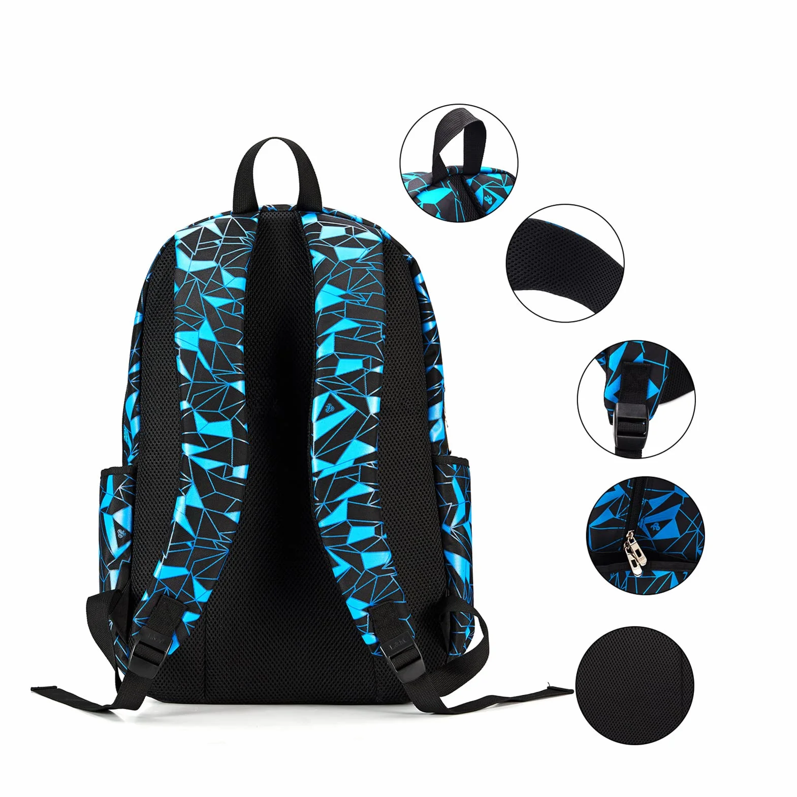 bunie Sac Scolaire Cartable Garcon Primaire Sac à Dos Enfant école Fille Grand Sac de Voyage Bleu