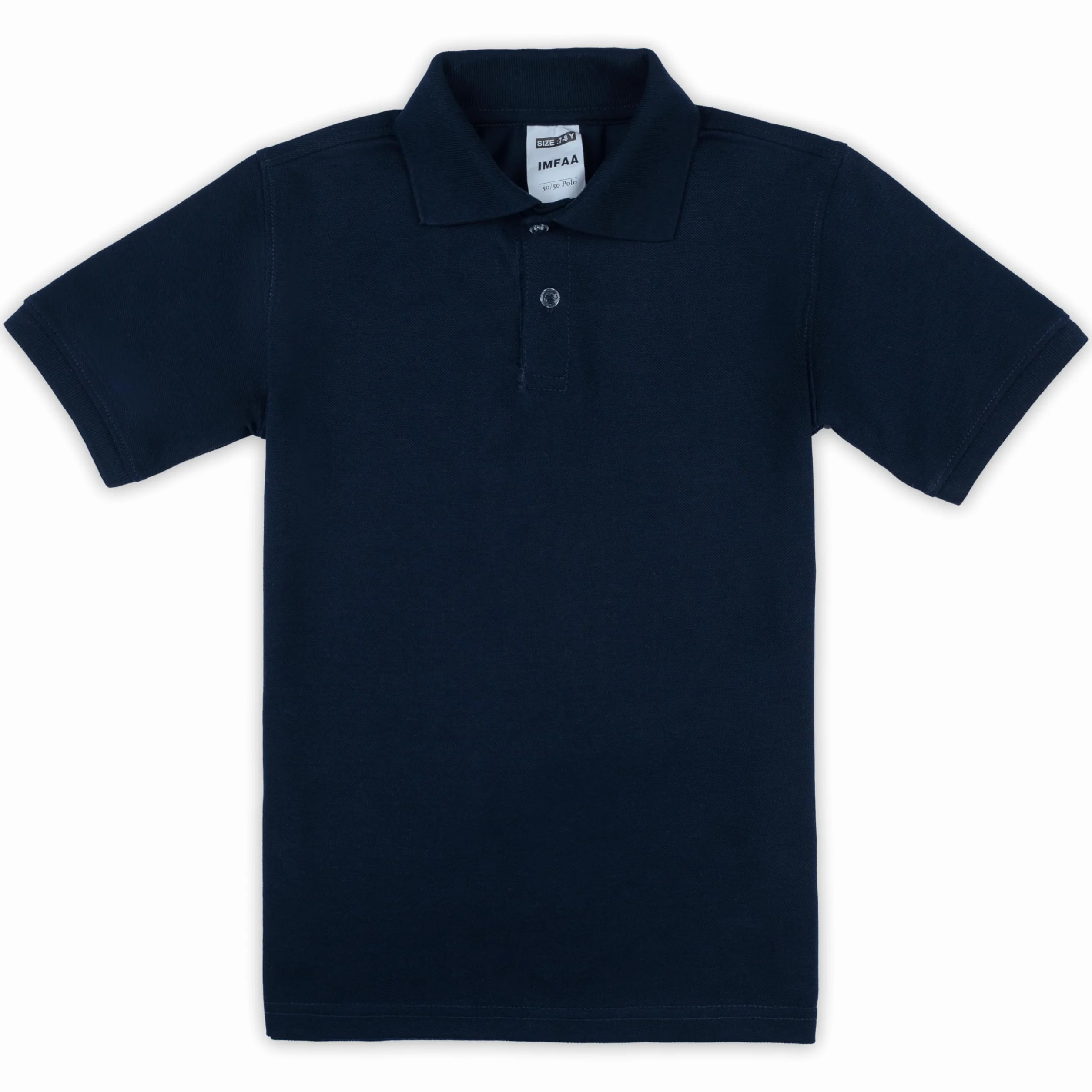 IMFAA Lot de 2 Polos Manches Courtes Enfants Garçons Filles Couleurs Unies Sport