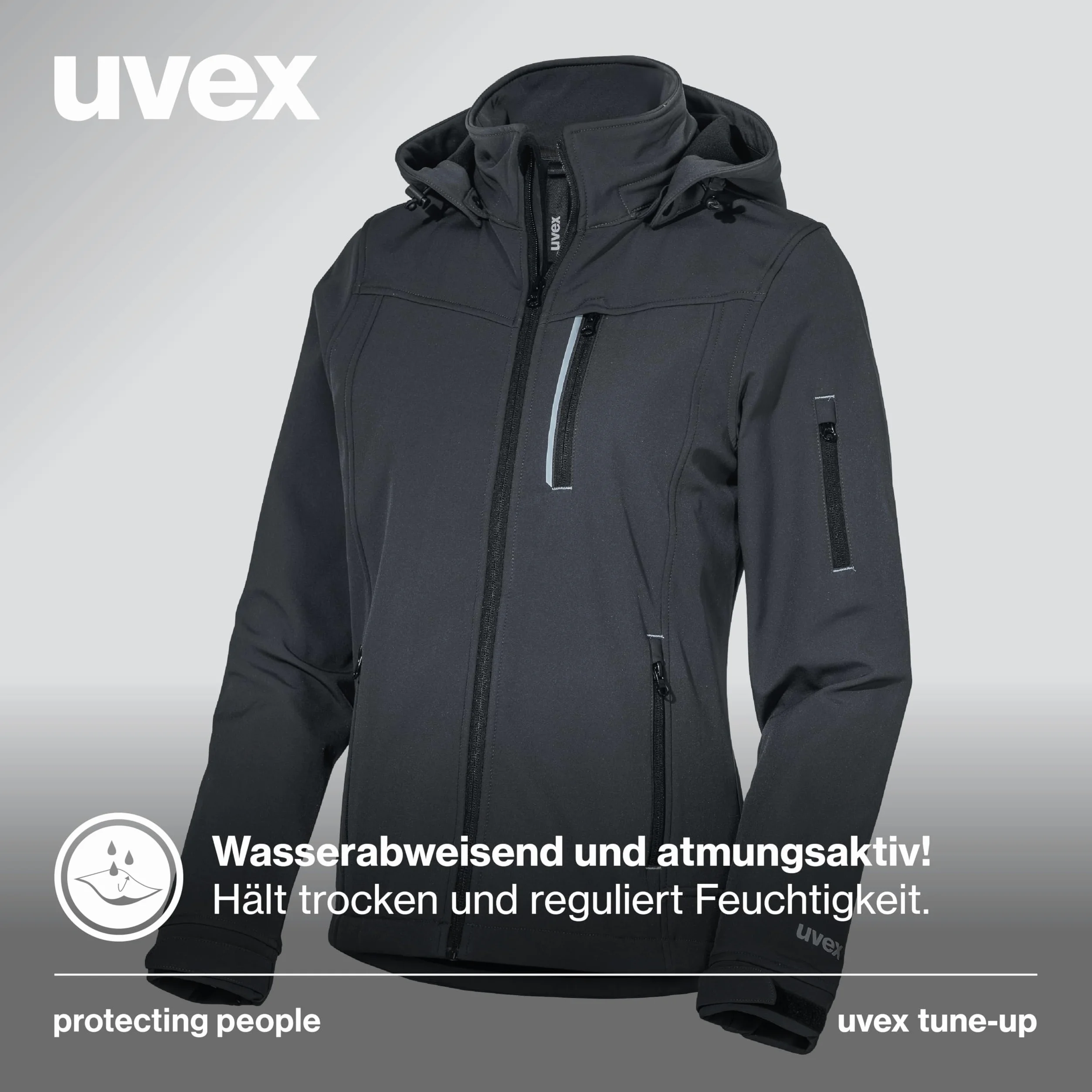 Uvex Veste de travail Softshell pour femme - Veste extérieure hydrofuge