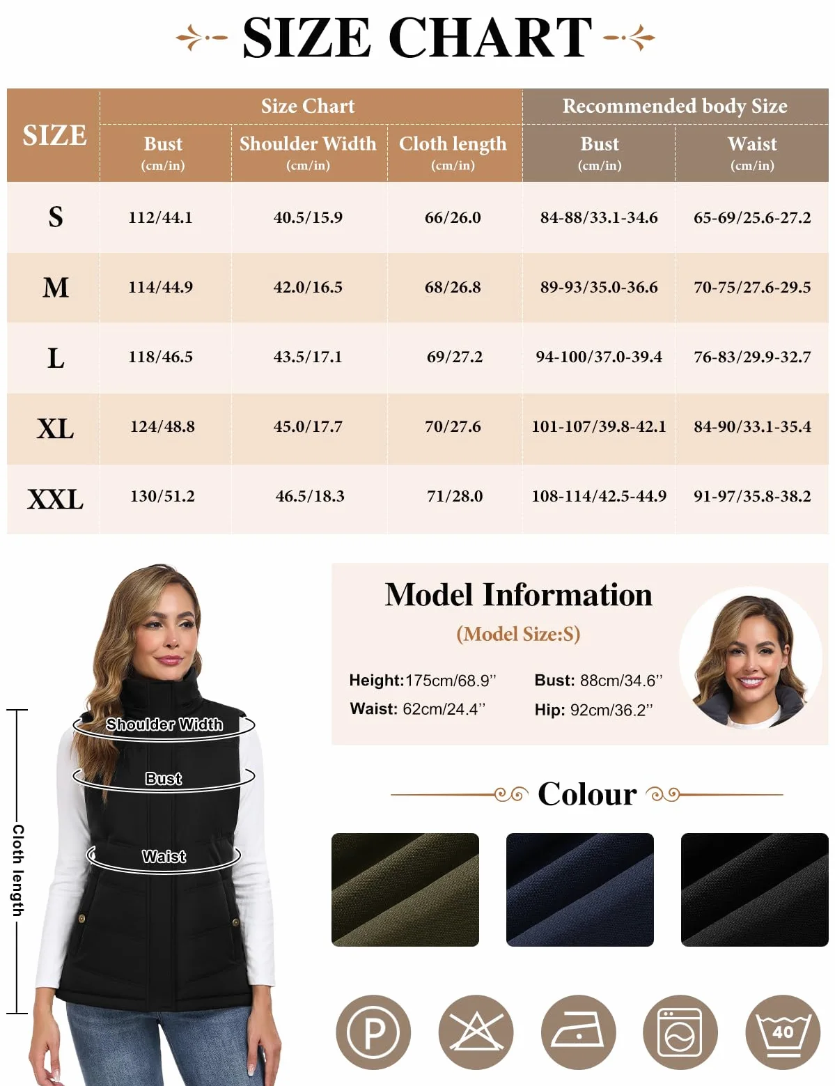 Tuopuda Manteau Femme sans Manche, Veste sans Manche Polaire Chaud Automne Hiver Gilet sans Manche à Capuche Amovible Hooded Coat Zippée Waistcoat avec Poches