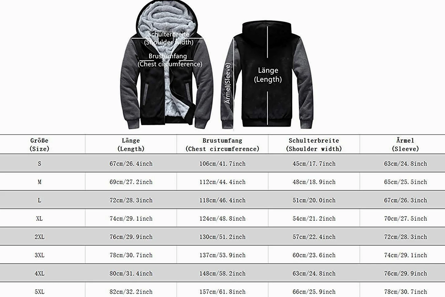 Homme Veste à Capuche avec Zippée Manches Longues Épaisse Manteau à Capuche Hiver Chaud Polaires Doublé Sweats à Capuche