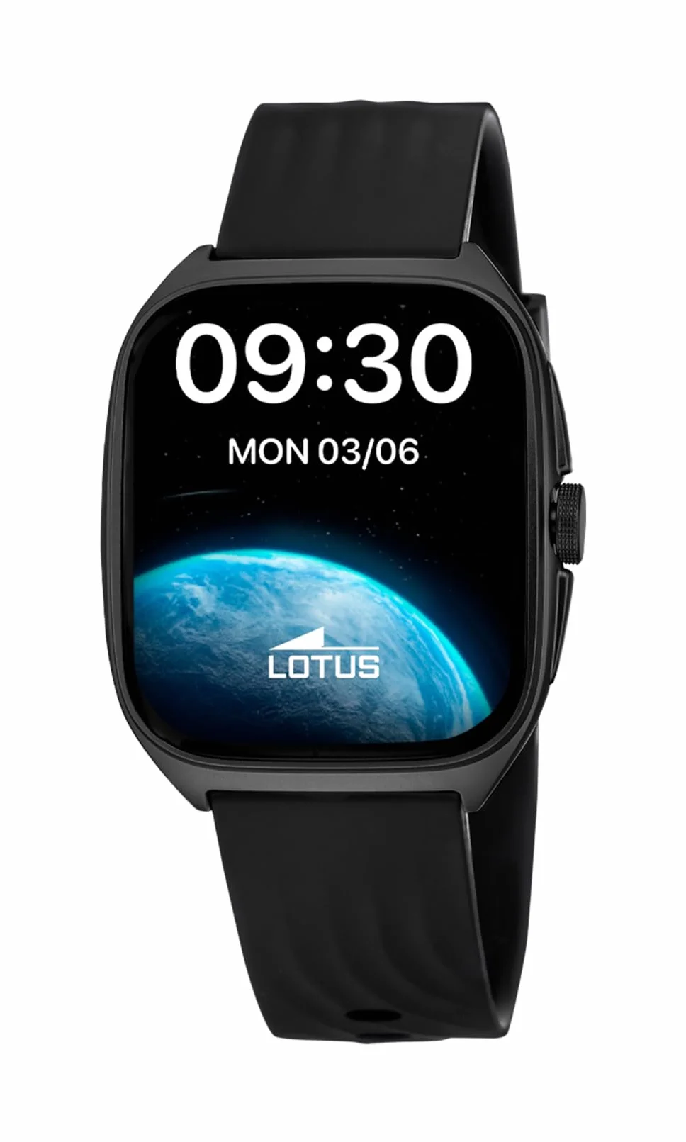 LOTUS Smartwatch Homme Femme - Montre Connectée Unisexe Bracelet Silicone Noir - Étanche IP65 - Commande Vocale IA, Contrôle Musique, Podomètre, Calories 50212/1 Ondas 2 - Smartime 2nd Gen