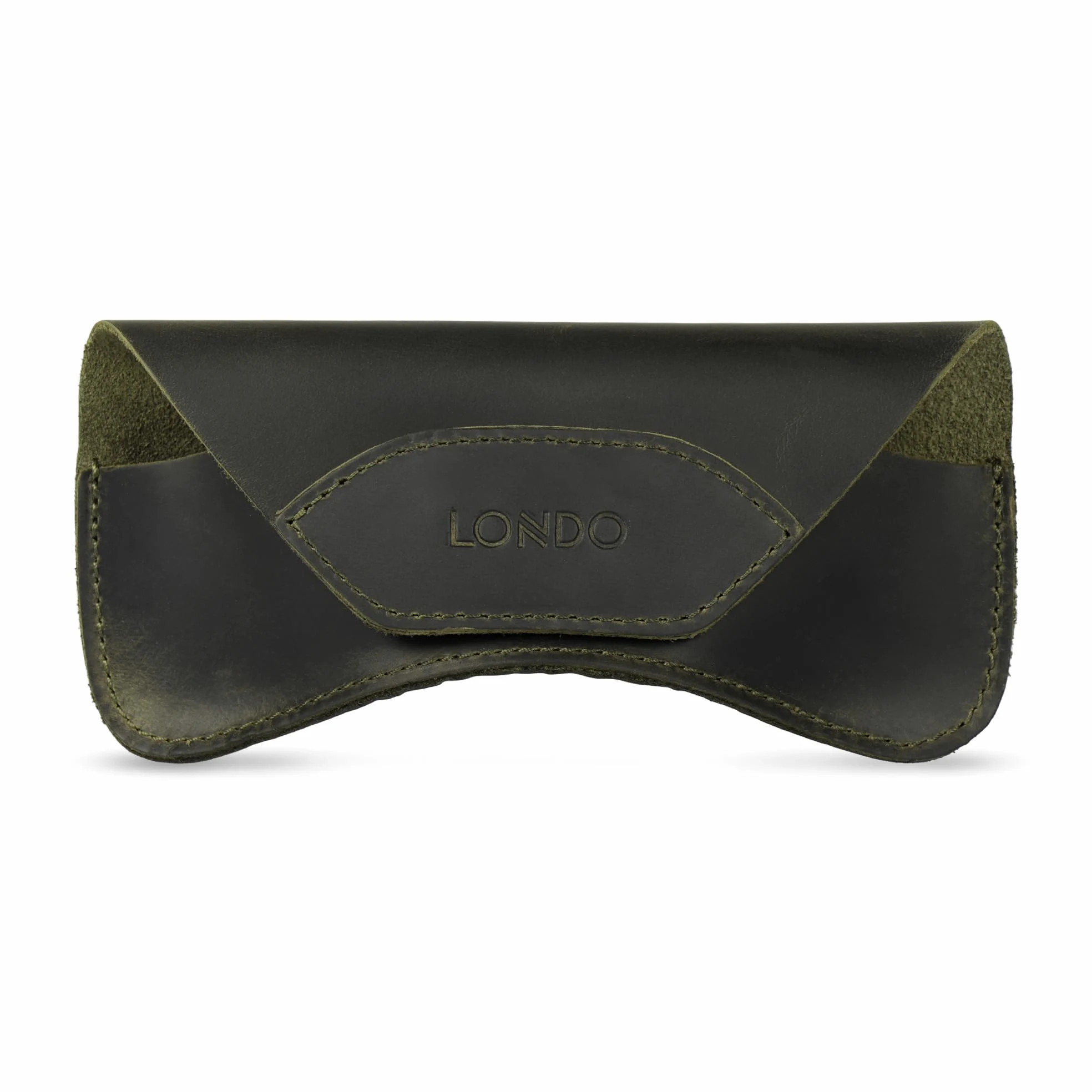 LONDO Étui à lunettes et lunettes de soleil en cuir véritable avec fermeture magnétique