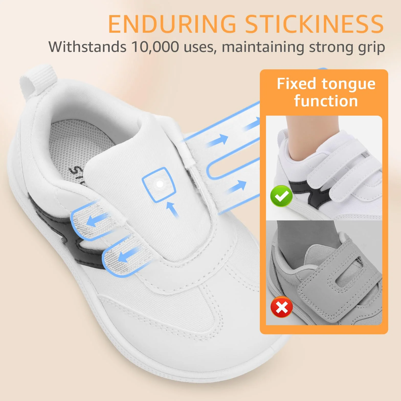 STQ KIDS Chaussures Barefoot Enfant Zero Drop Largeur Extra Souples Bébé Premiers Pas Basket Antidérapant Garçon Fille Taille 21-29 EU