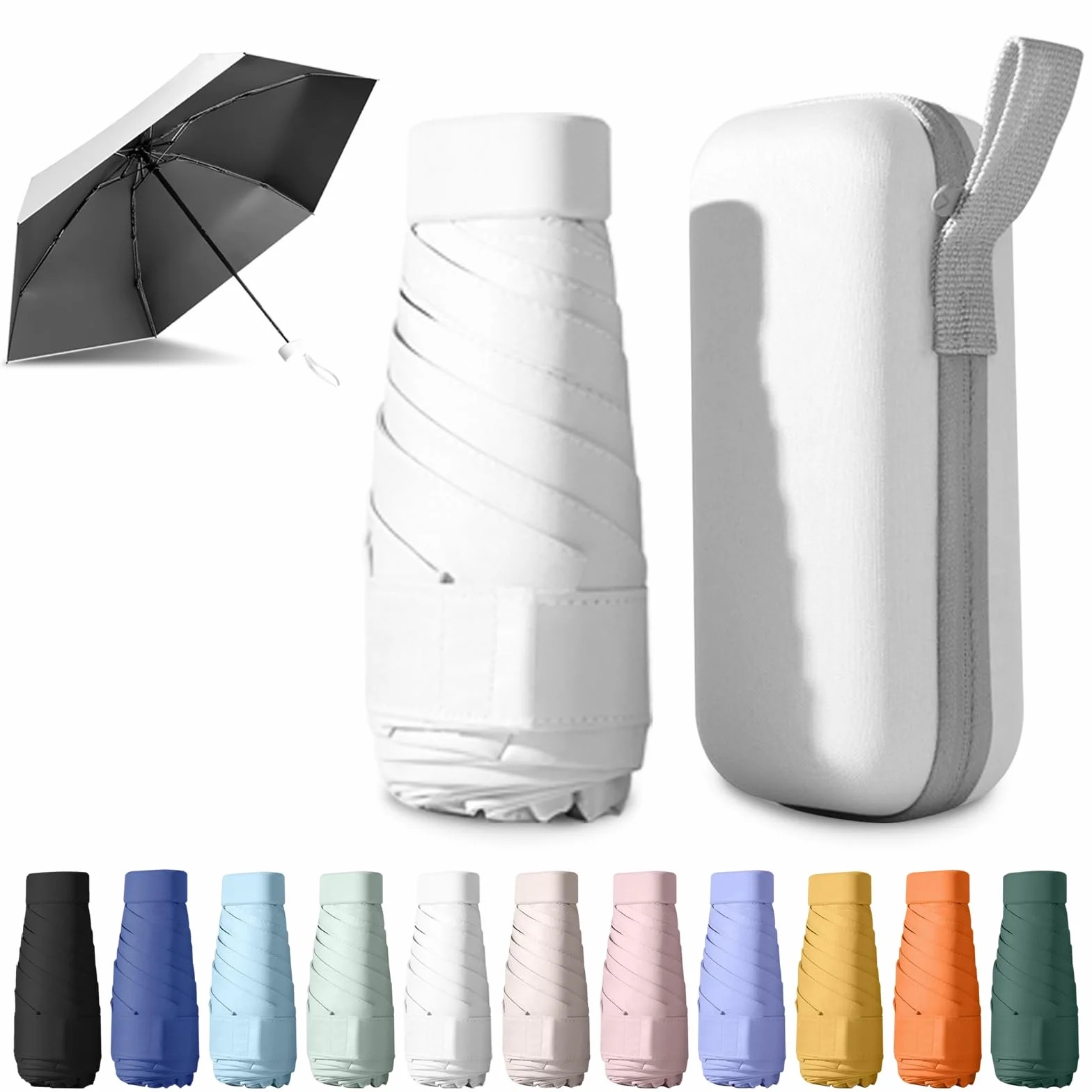 Parapluie Pliant, Petit, Anti-UV, Mini de Poche Léger et Portable, Adapté Aux Jours Ensoleillés Et Pluvieux