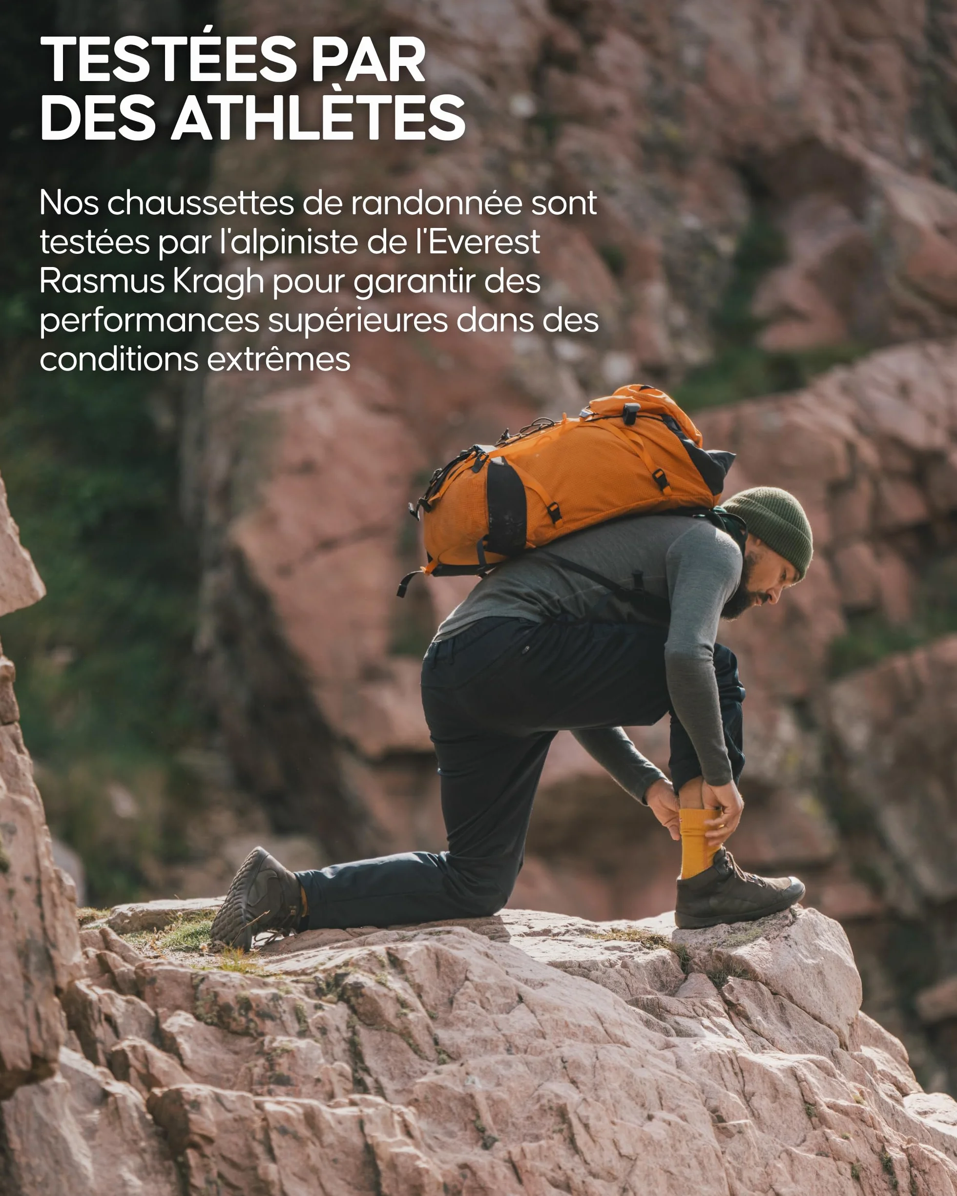 DANISH ENDURANCE Chaussettes de Randonnée en Laine Mérinos, Anti-ampoules, Respirantes et Évacuant l'Humidité pour Hommes et Femmes, Unisexes, Lot de 2 ou 4