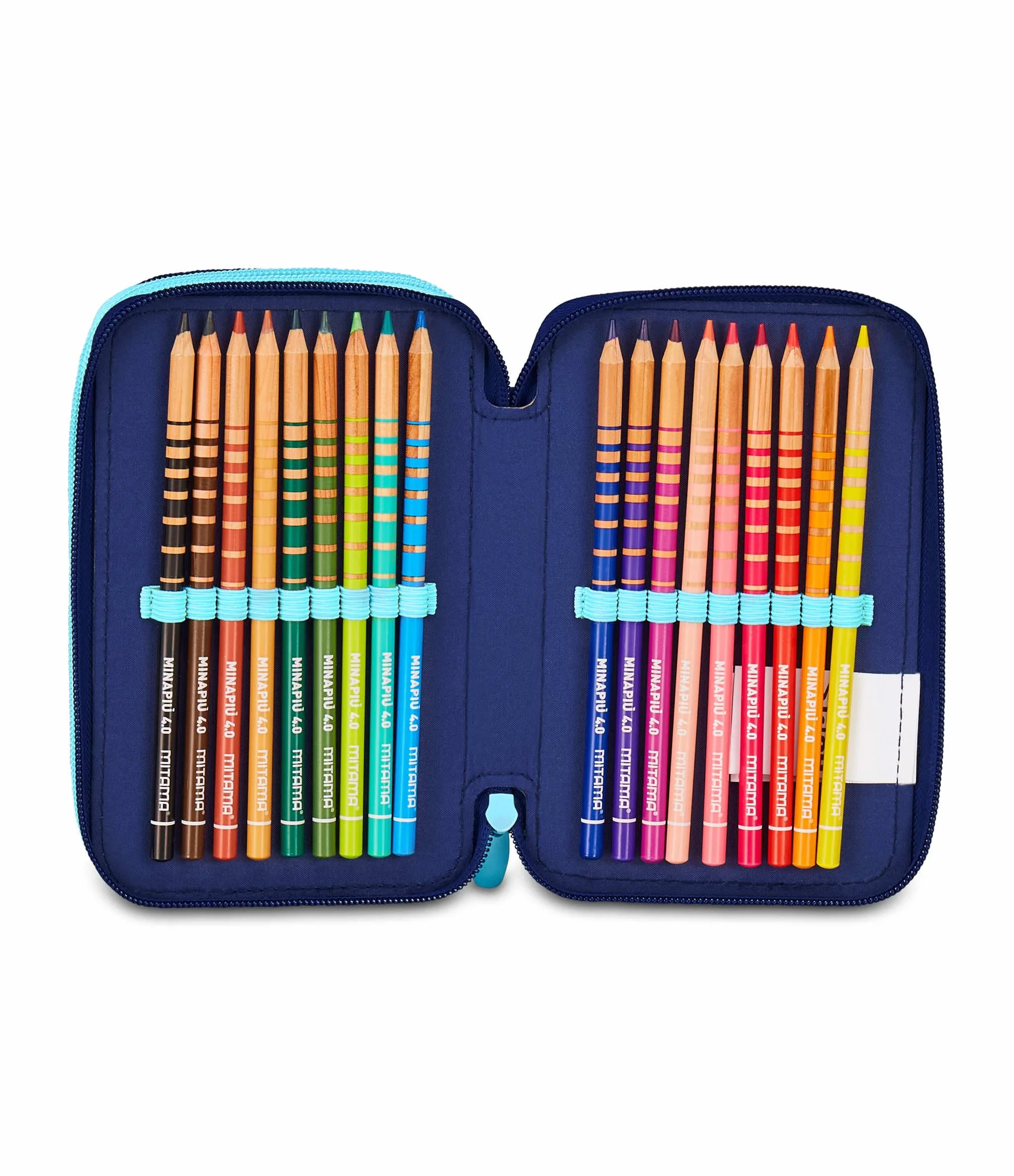 Seven Lilo & Stitch Trousse Scolaire 3 Zip, Bleu Ciel et Rose, Porte-Stylo Triple Compartiment Complet avec Stylets, Crayons, Couleurs, écoles primaires, Fille, Bleu Ciel et Rose, Moderne
