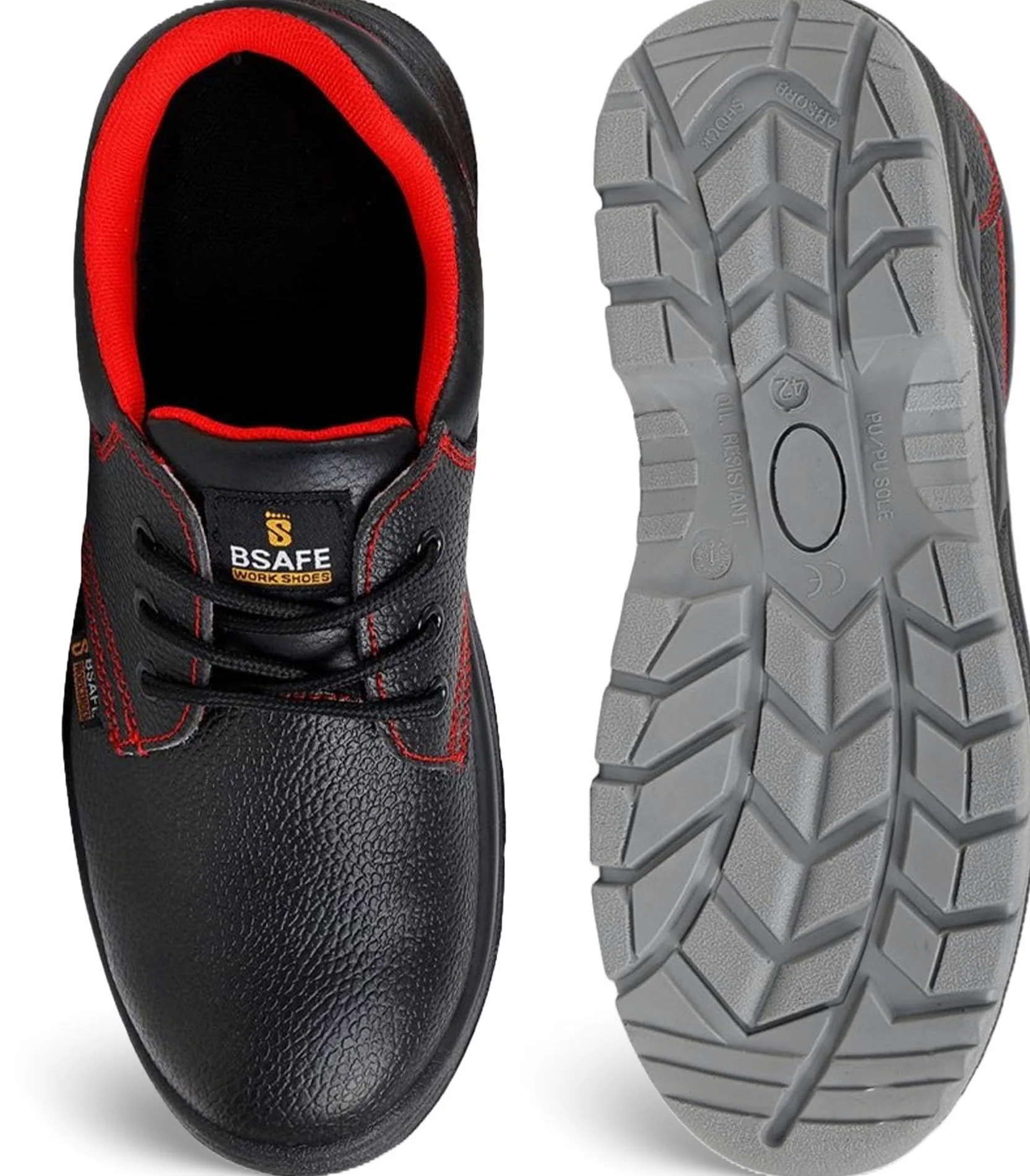 Mazalat Chaussures de sécurité Hommes S1, Chaussures de Travail et de sécurité Legere, Cuir de Veau, Noir, étanche, Antiderapante, Chaussure de securité Homme Embout en Acier, Basket de sécurité