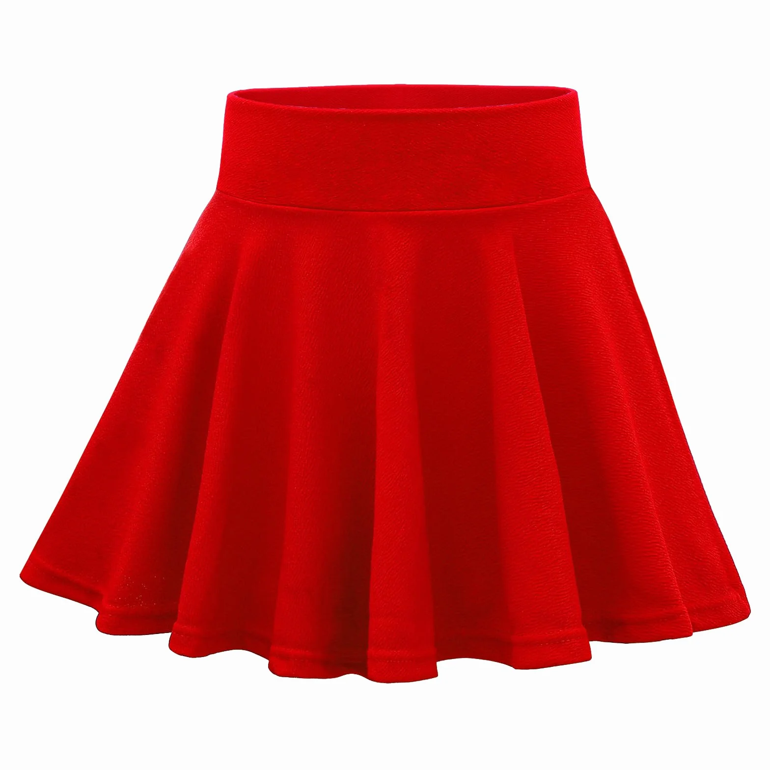 KAKU NANAU Jupes et Jupes-Shorts Fille 9-14 Ans Courte Jupe Plissée Haute Taille Élastique Noir Blanche Rouge Rose