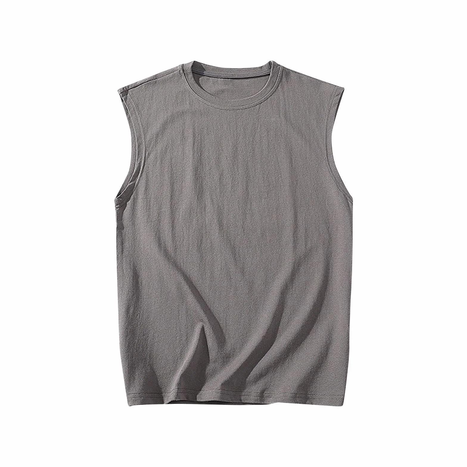 Debardeur Homme Coton Débardeurs Tee Shirt sans Manche Maillot de Corps Habit Couleur Unie Hauts Fitness Vêtements Anti Transpirant Vêtement Musculation Haut
