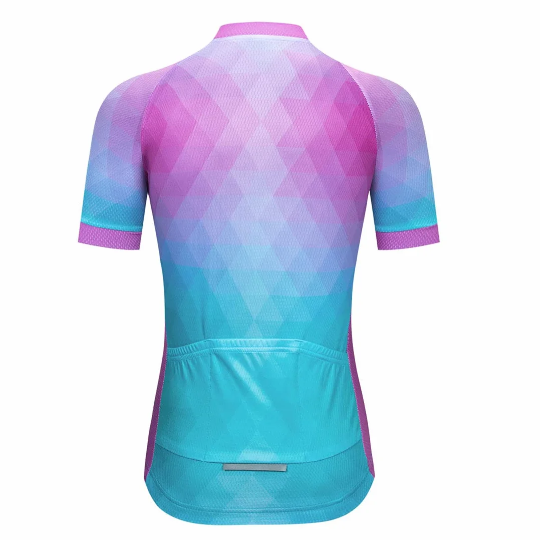 Maillot de vélo de montagne à manches courtes pour femme