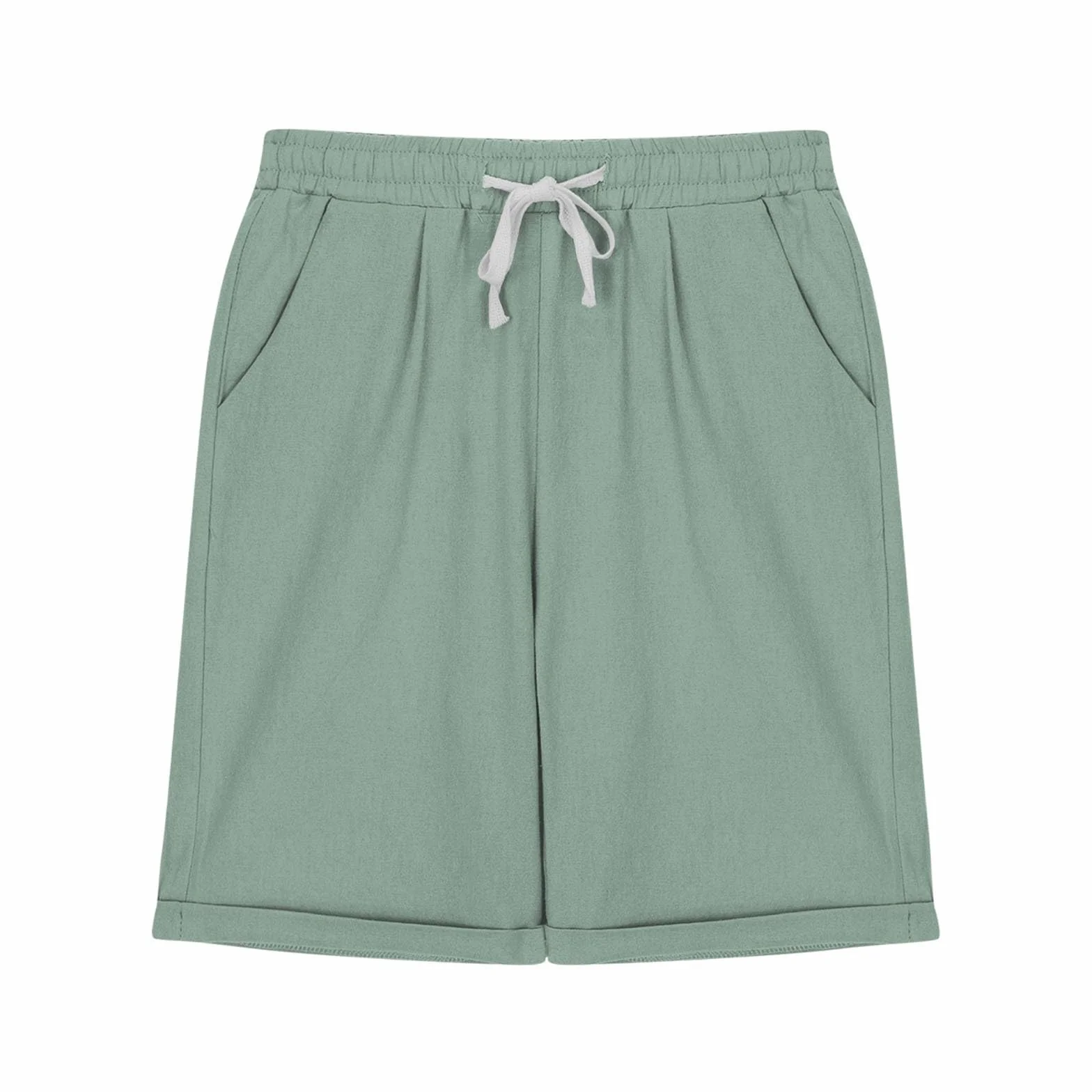 Berme pour fille avec poches pour yoga, marche, athlétisme, short long pour enfants, longueur genou