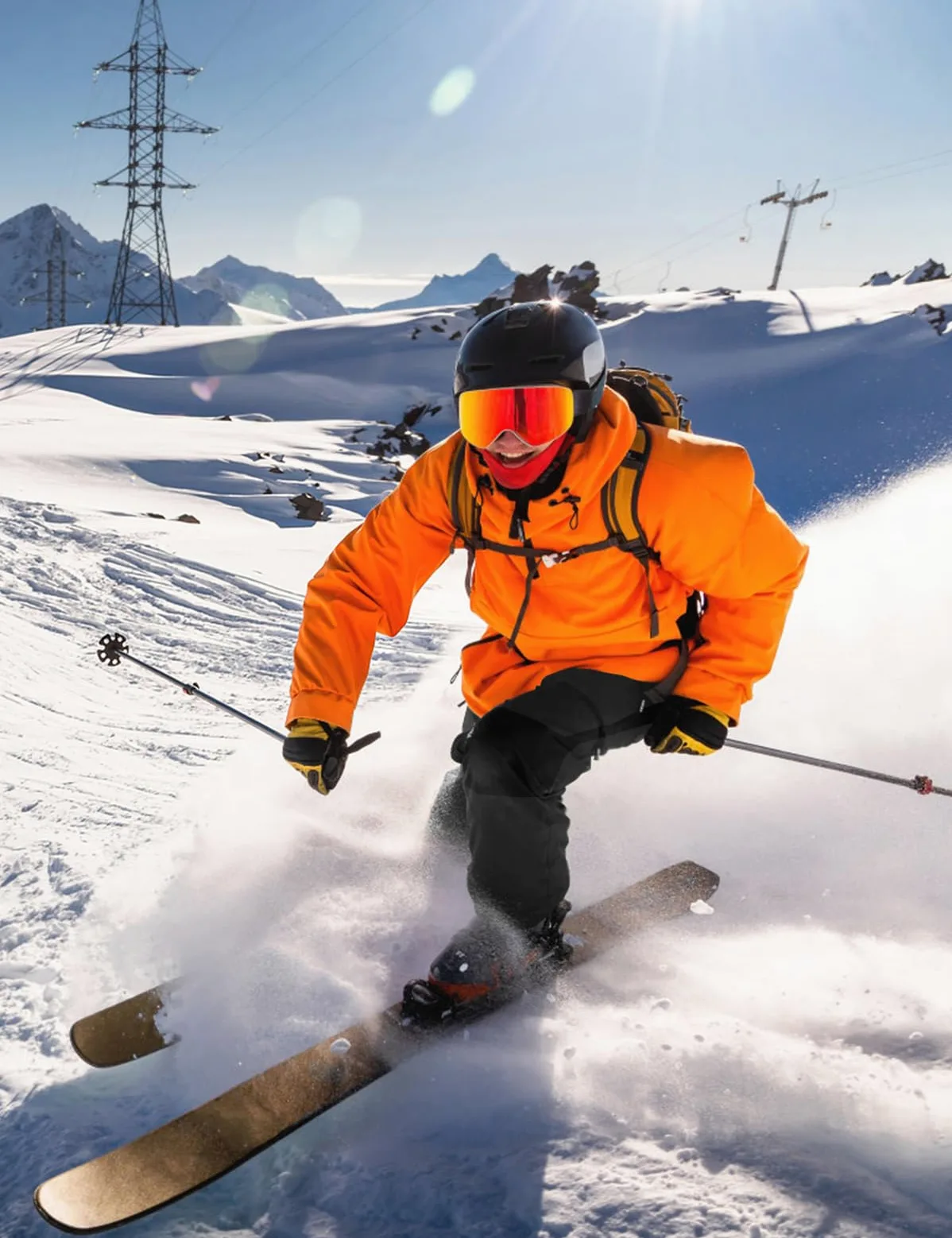 donhobo Pantalon de randonnée pour homme - Imperméable - Coupe-vent - Chaud - En softshell épais - Pour l'extérieur, le ski, le trekking