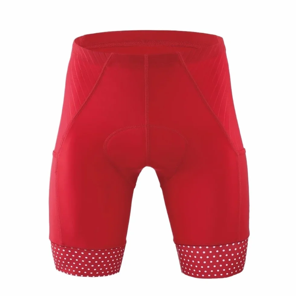 Cycliste Homme Cuissard de Cyclisme for Homme avec Coussin en Gel Vierge, Short de vélo d'été for Course sur Route, Compression réfléchissante Cuissard Velo Homme Cycliste(Red,M)
