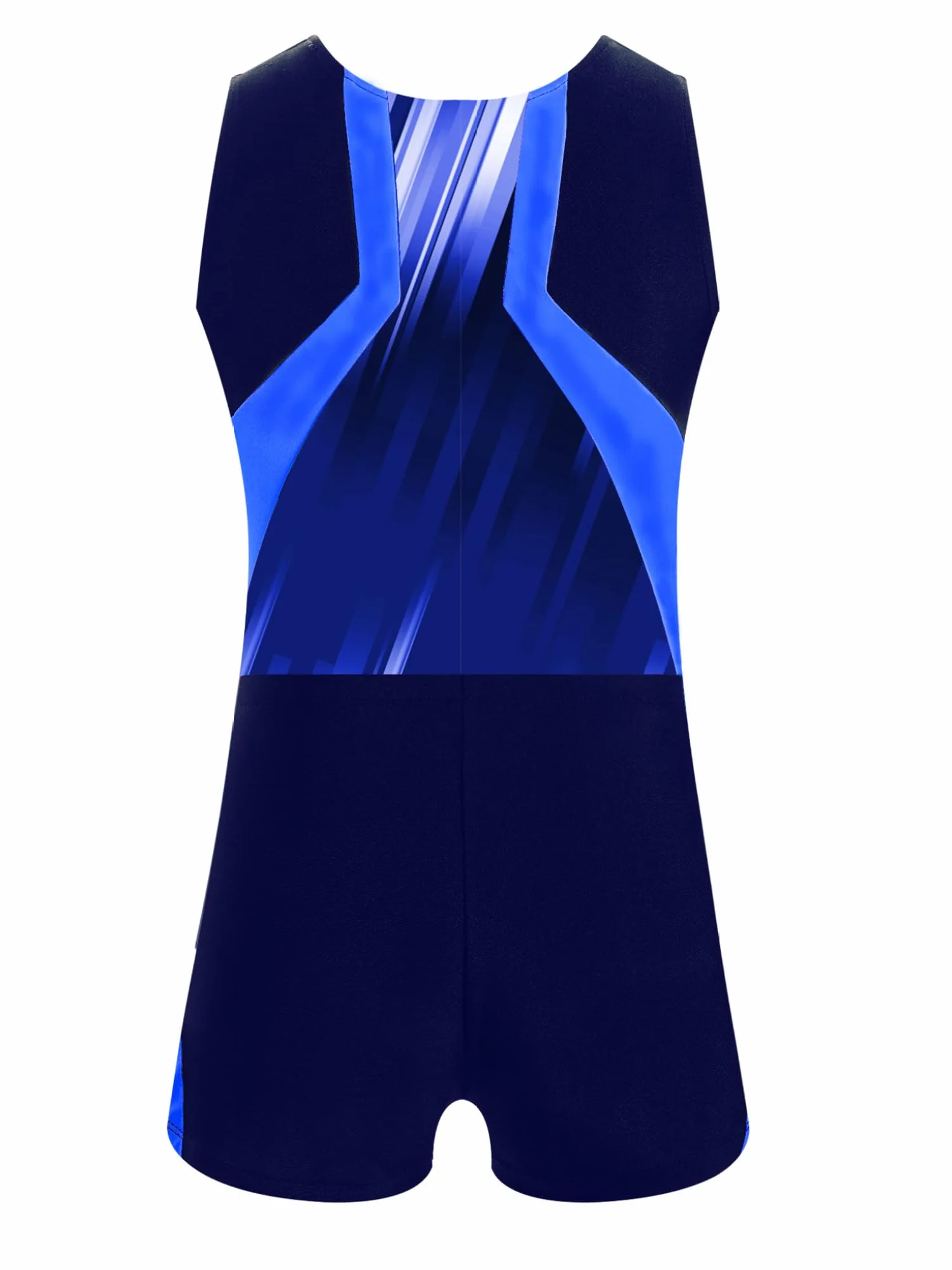 Mufeng Justaucorps Gymnastique Sans Manche Enfant Garçon Leotard Avec Short Tenue Danse Patinage
