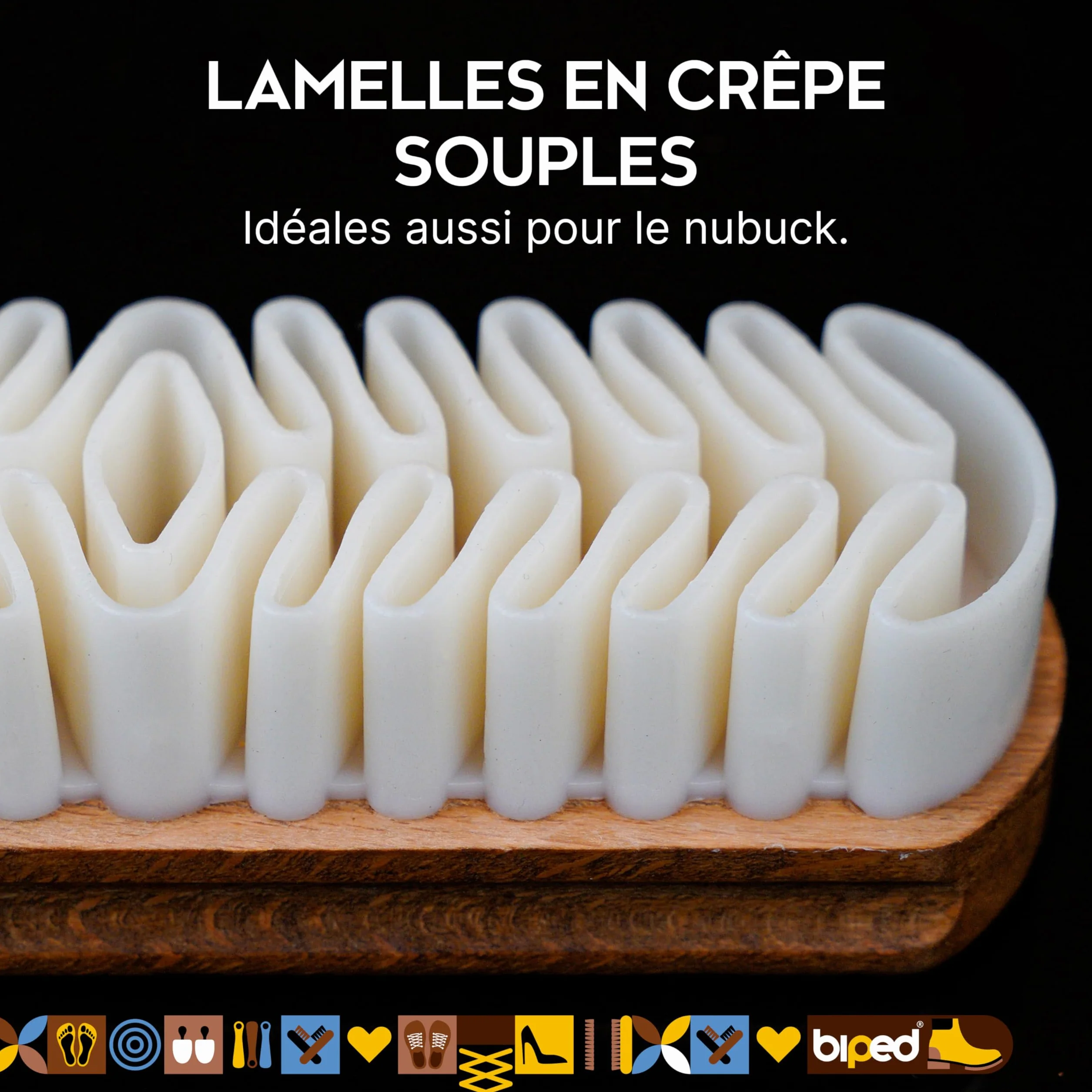 Brosse pour Cuir Nubuck & Peaux en Daim – Brosse crêpe en Bois – Classic Edition