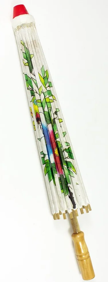 Ombrelle Chinoise 60 cm Blanc Taille Unique