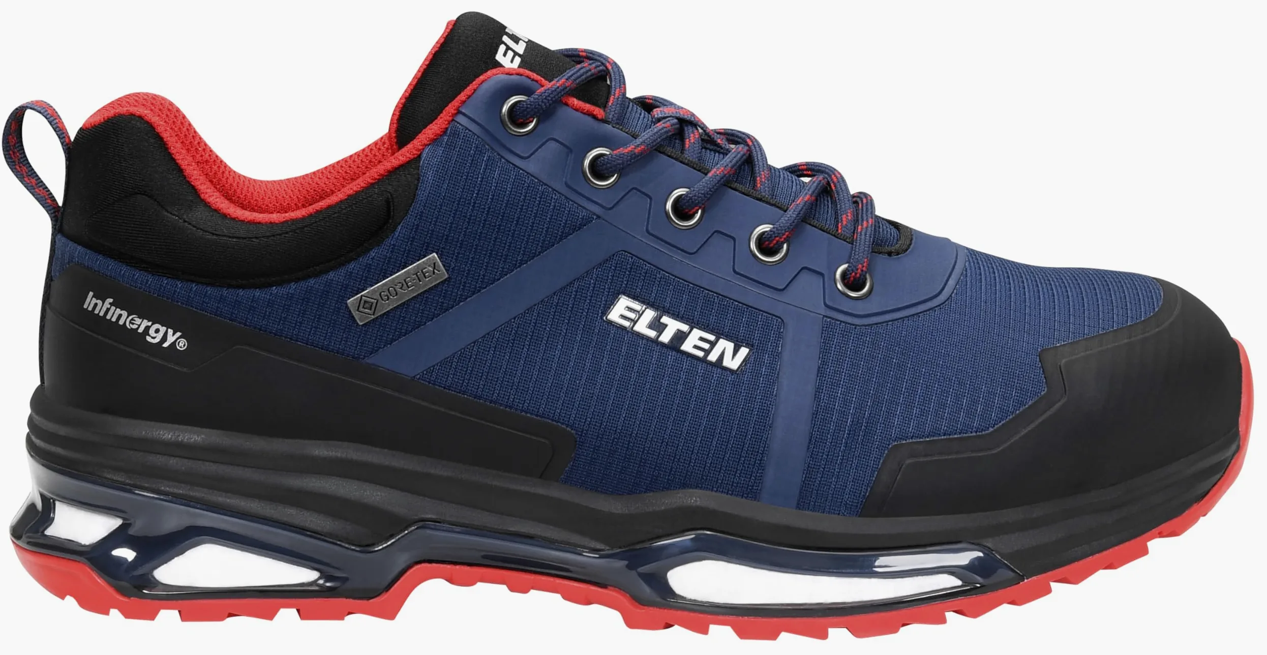 ELTEN Chaussures de sécurité BENTE XXE GTX Blue Low ESD S3 Homme et Femme Textile Embout Acier Léger Sportif Bleu/Noir/Rouge