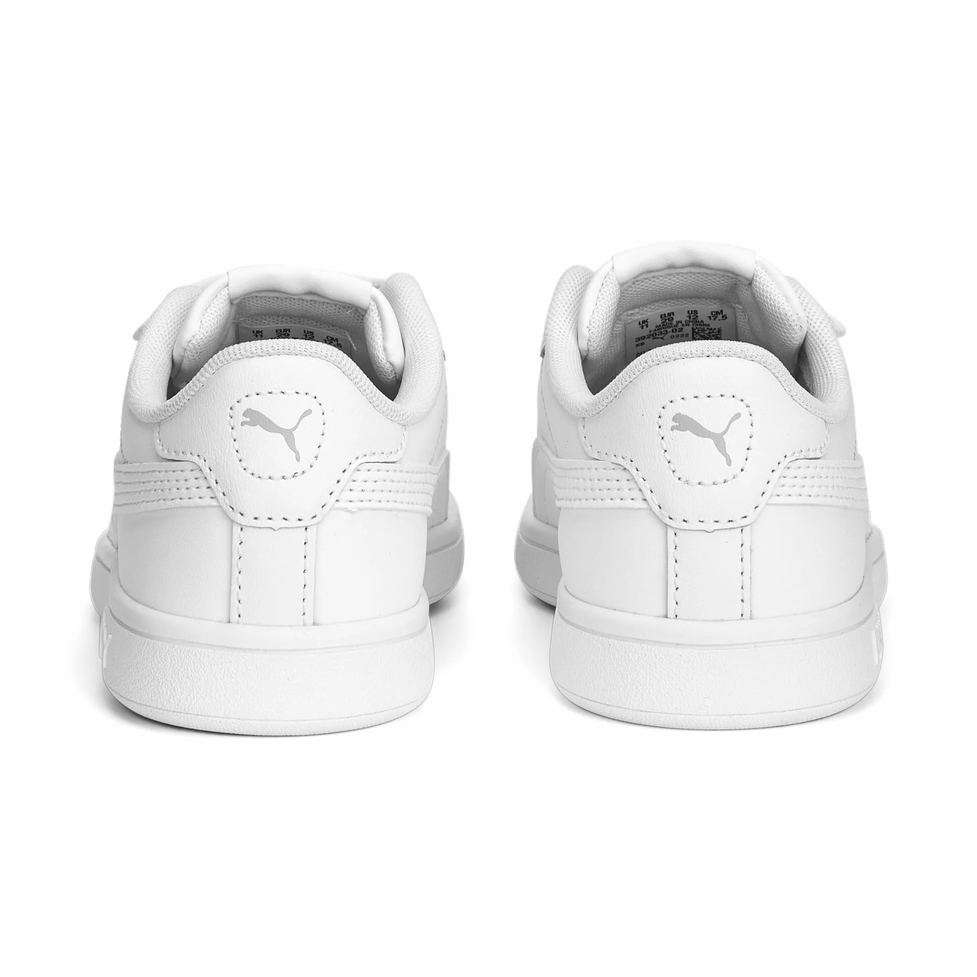 PUMA Unisex Kids Smash 3.0 L V Ps Baskets, Puma White Cool Light Gray, 31 EU