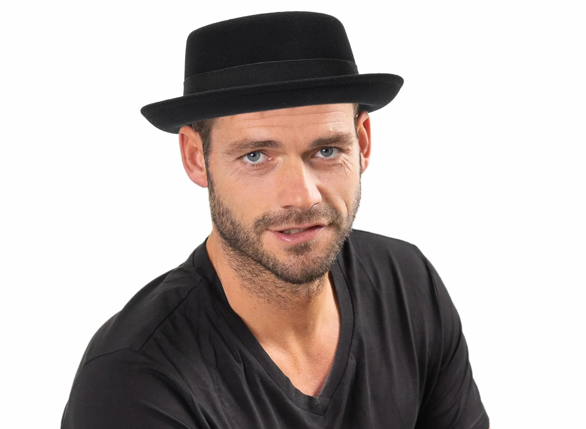 Chapeau melon vintage en laine homme femme