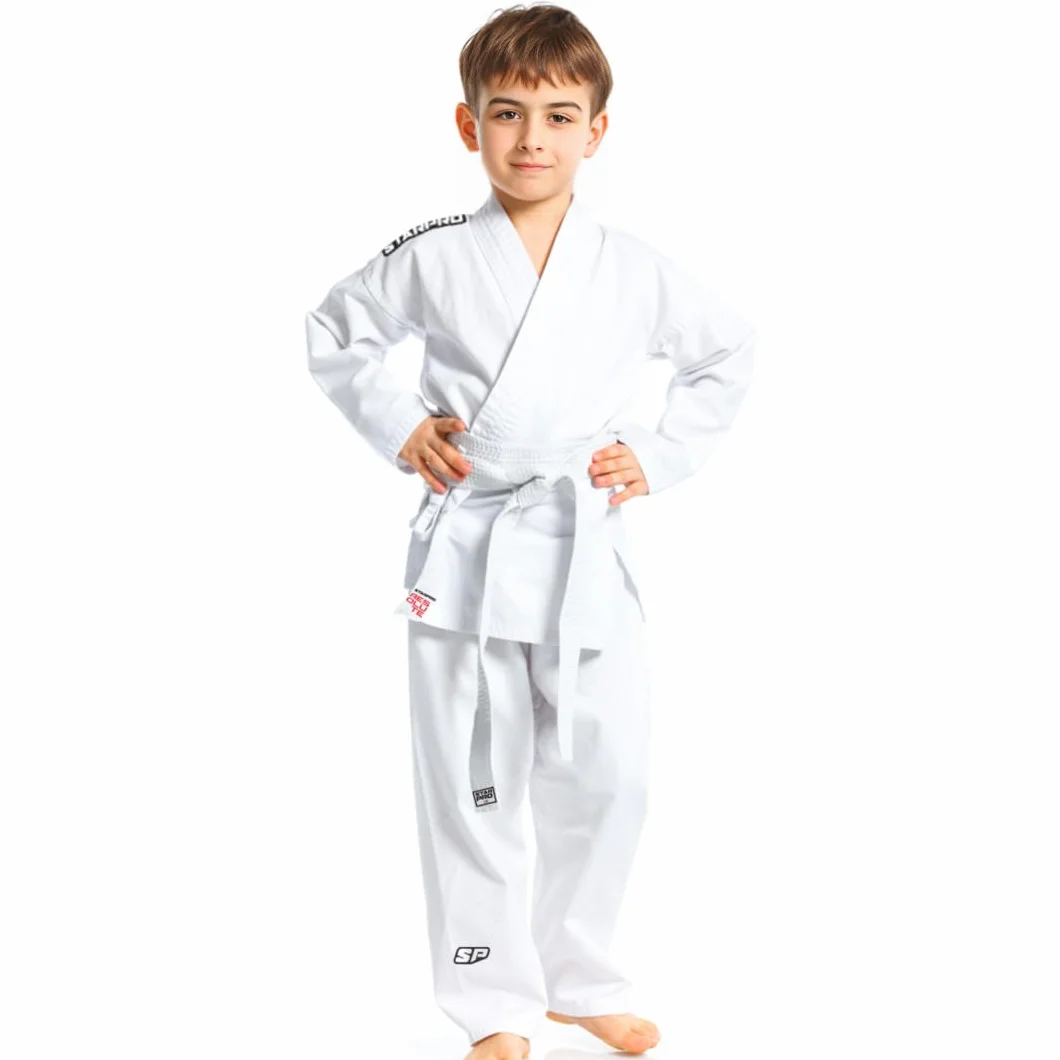 Starpro Judo Kimono Gi 250g Blanc Enfants 100-170 cm Ceinture Blanche
