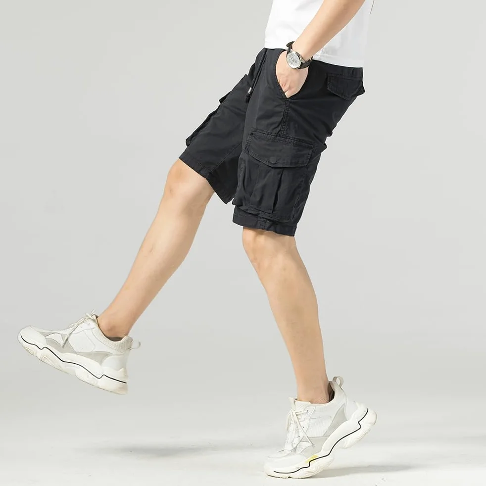 TONY BACKER - Short Cargo Homme Shorts Coton Multi-Taxque Pantalon Court F1586