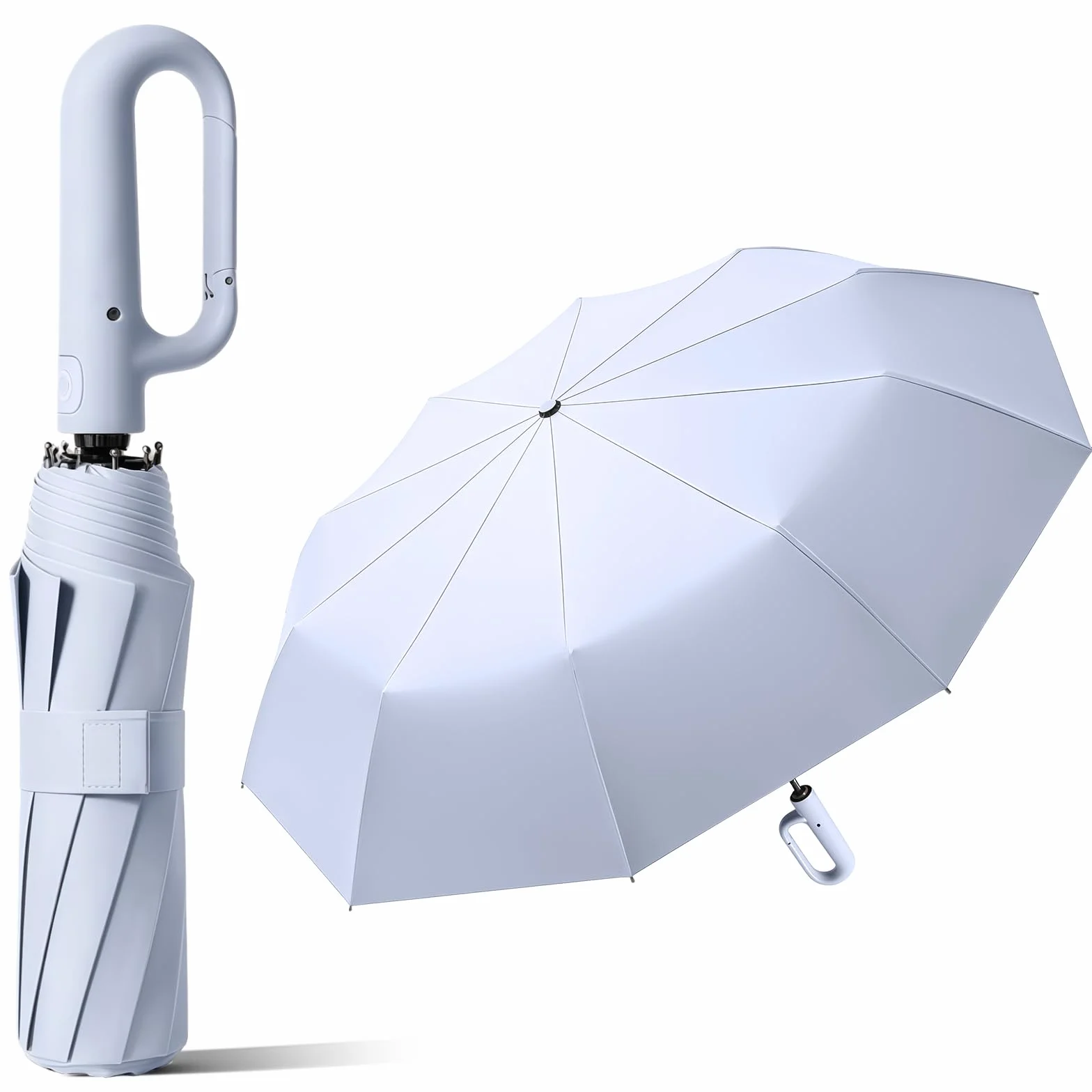 Parapluie Pliant Automatique Compact – Résistant au Vent et à la Tempête – Léger et Solide – Ouverture et Fermeture Faciles – Pour Voyage Homme/Femme