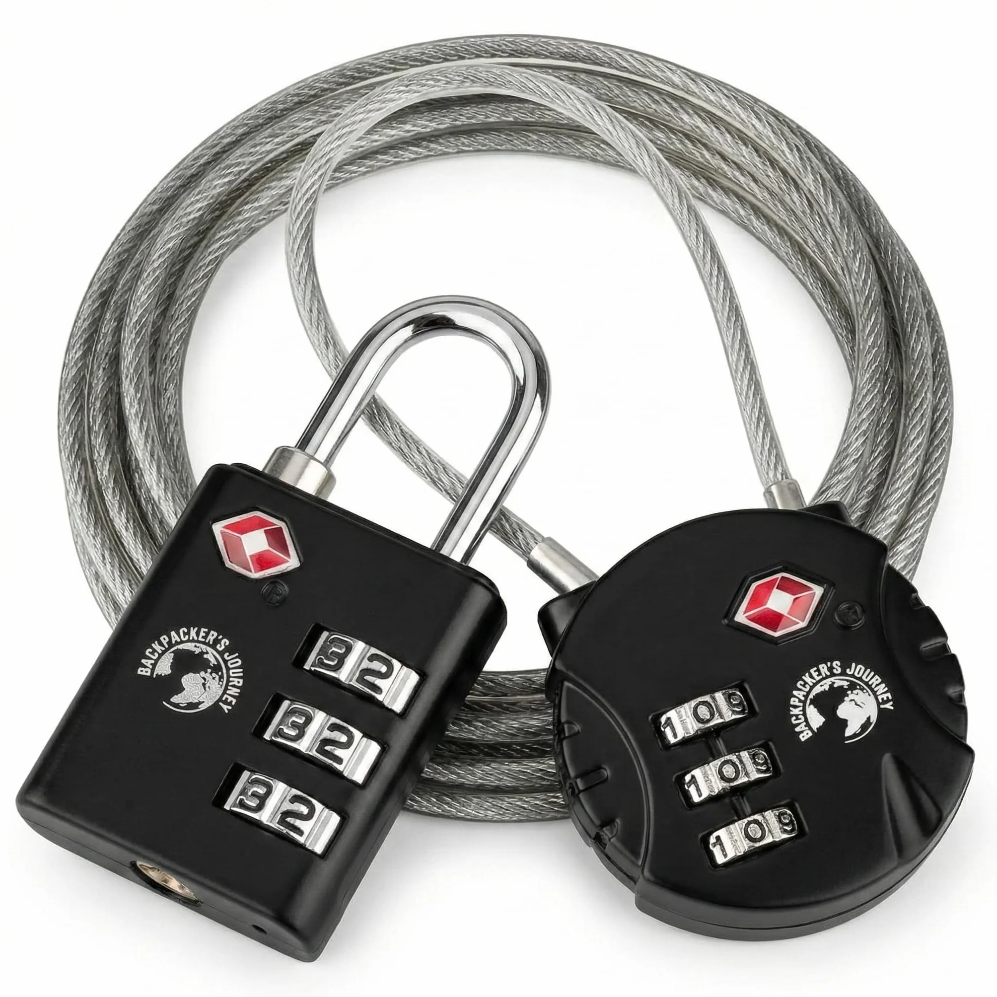 Cadenas à bagages à 3 chiffres - Cadenas de sécurité à combinaison pour valises voyage